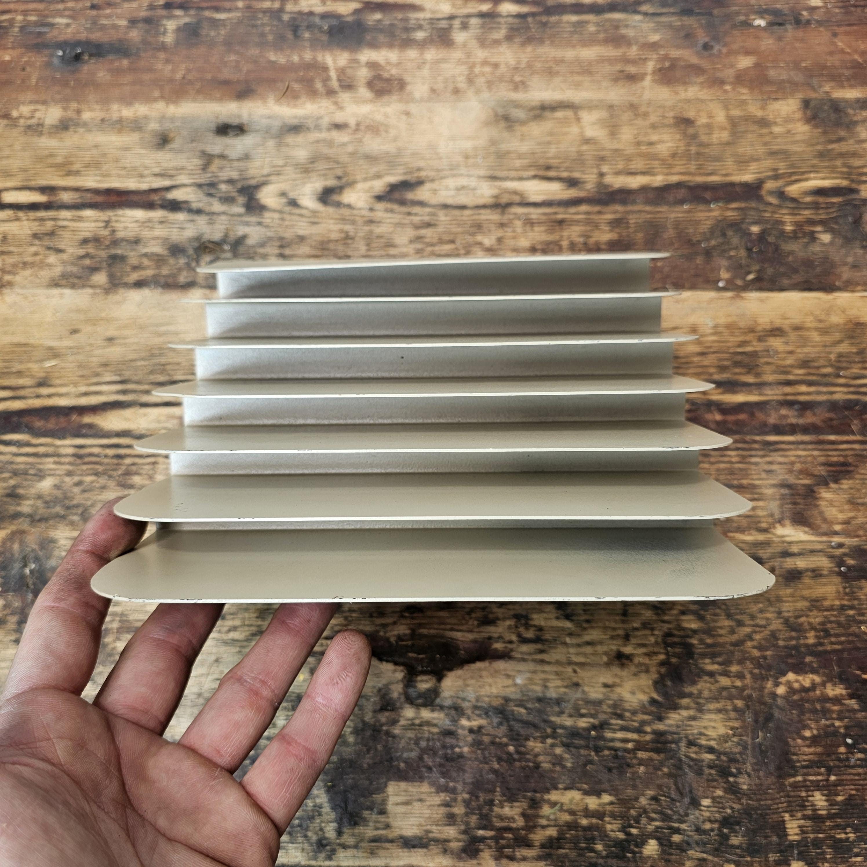 Vintage Small 12 Compartment Metal Desktop File Organizer 6.5"W x 6.5"H x 15"L