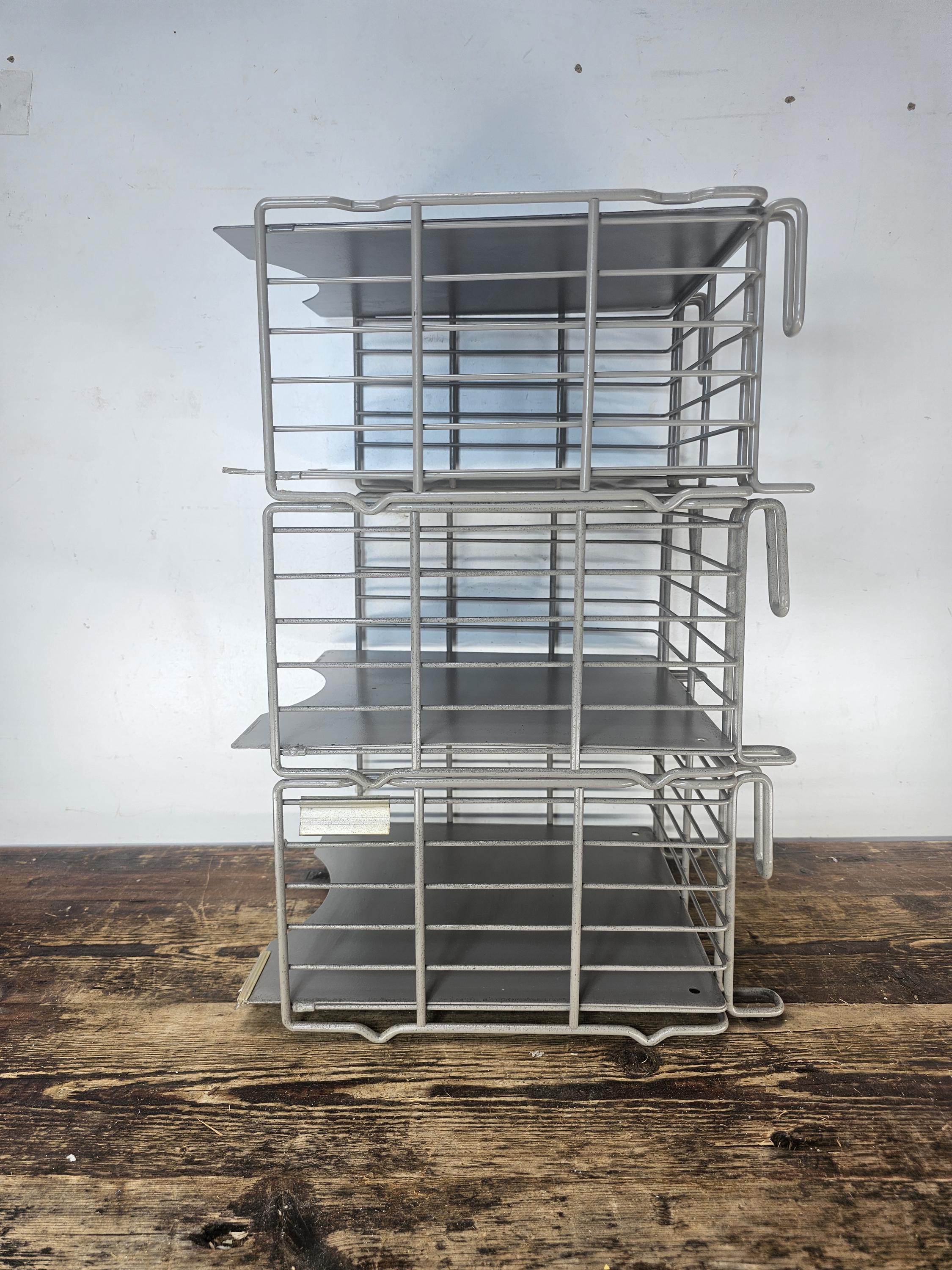 Vintage Steel Wire Stackable / Wall Mountable Storage Basket Organizer Set