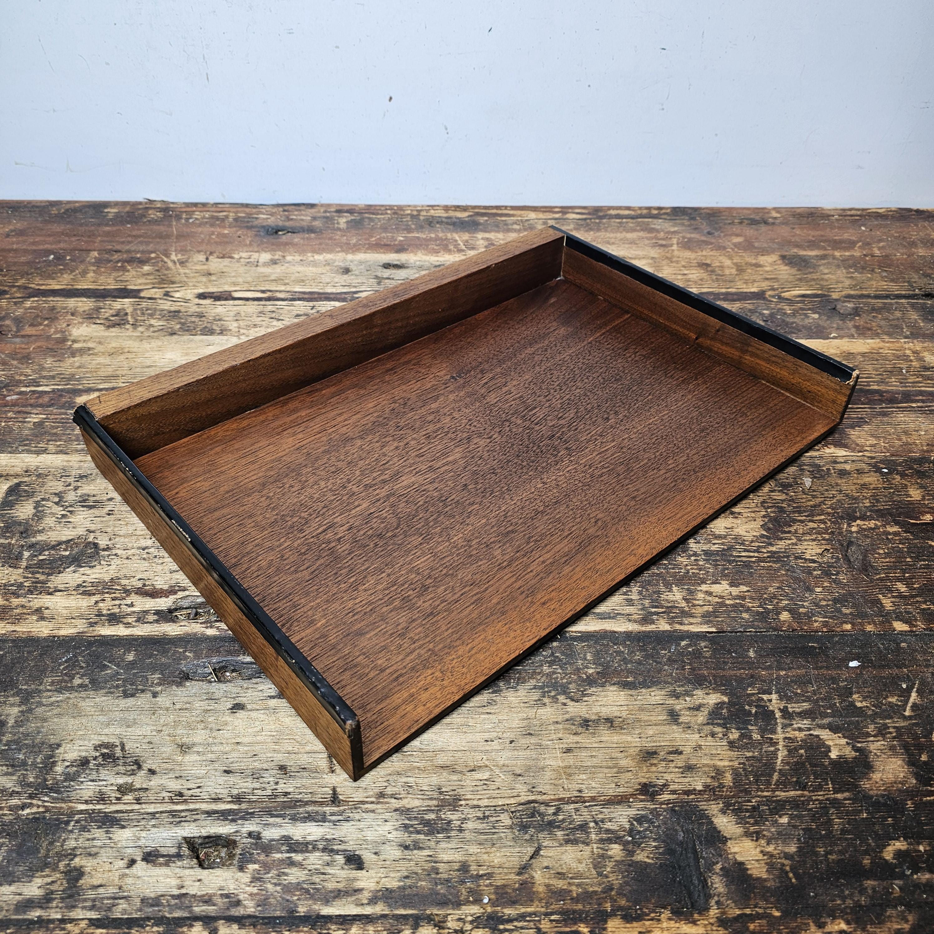 Mid-Century Modern Desktop Organizer/Paper Tray by Qualiton, Los Angeles, CA