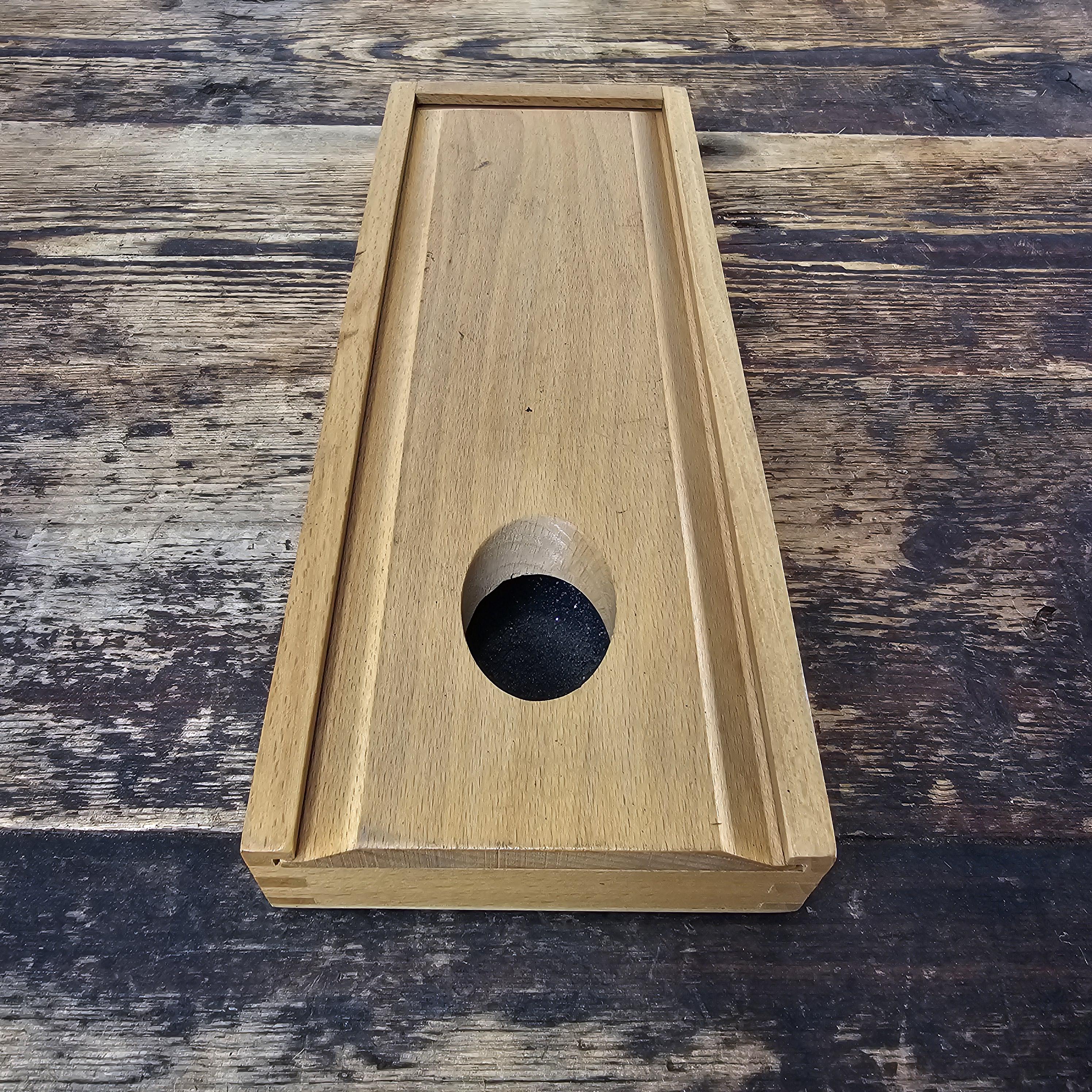 Vintage Wooden Sliding Box / Pencil Case with Magnetic Closure