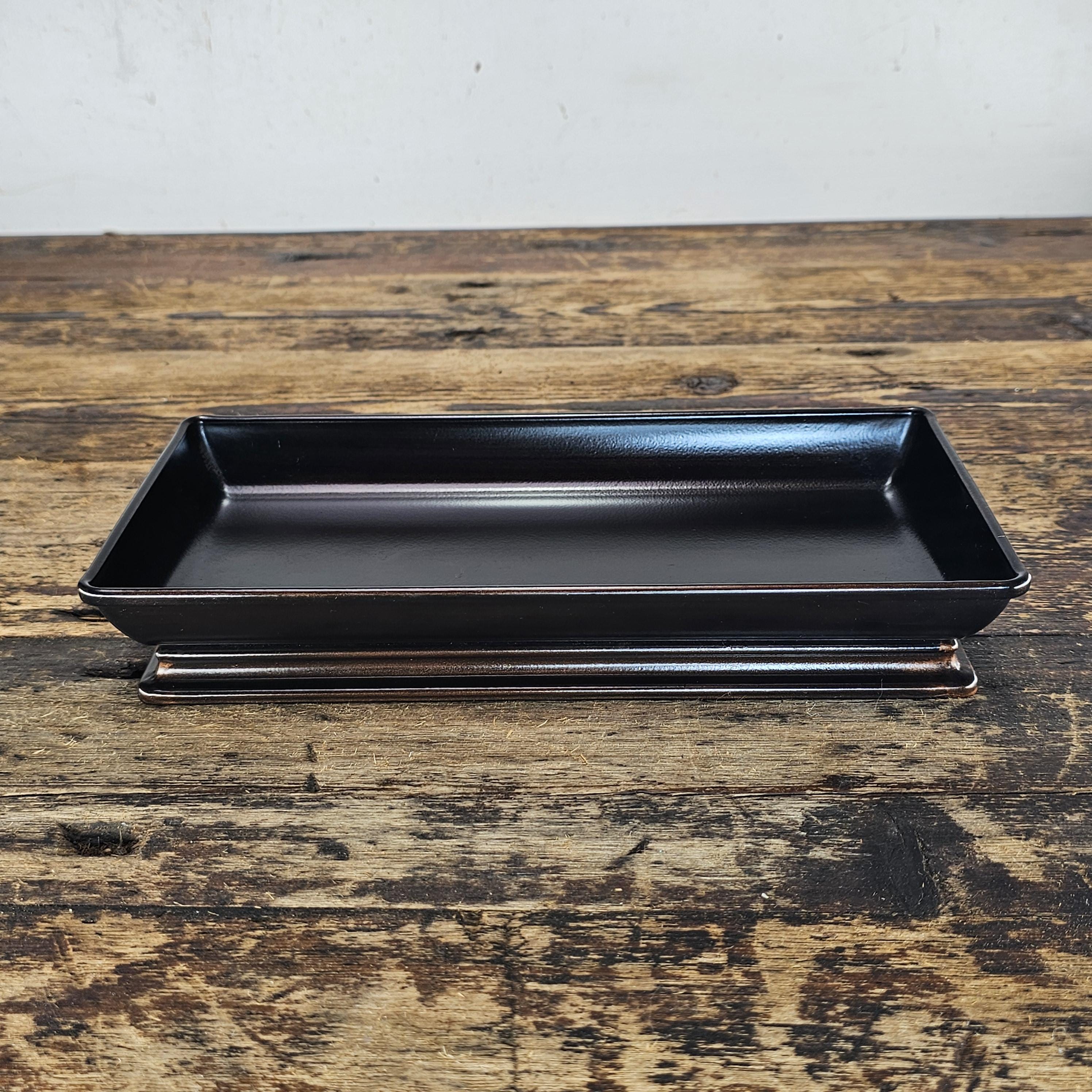 Black Metal Desk Tray 10"L × 5"W × 1.5"H (1.2 lb.)