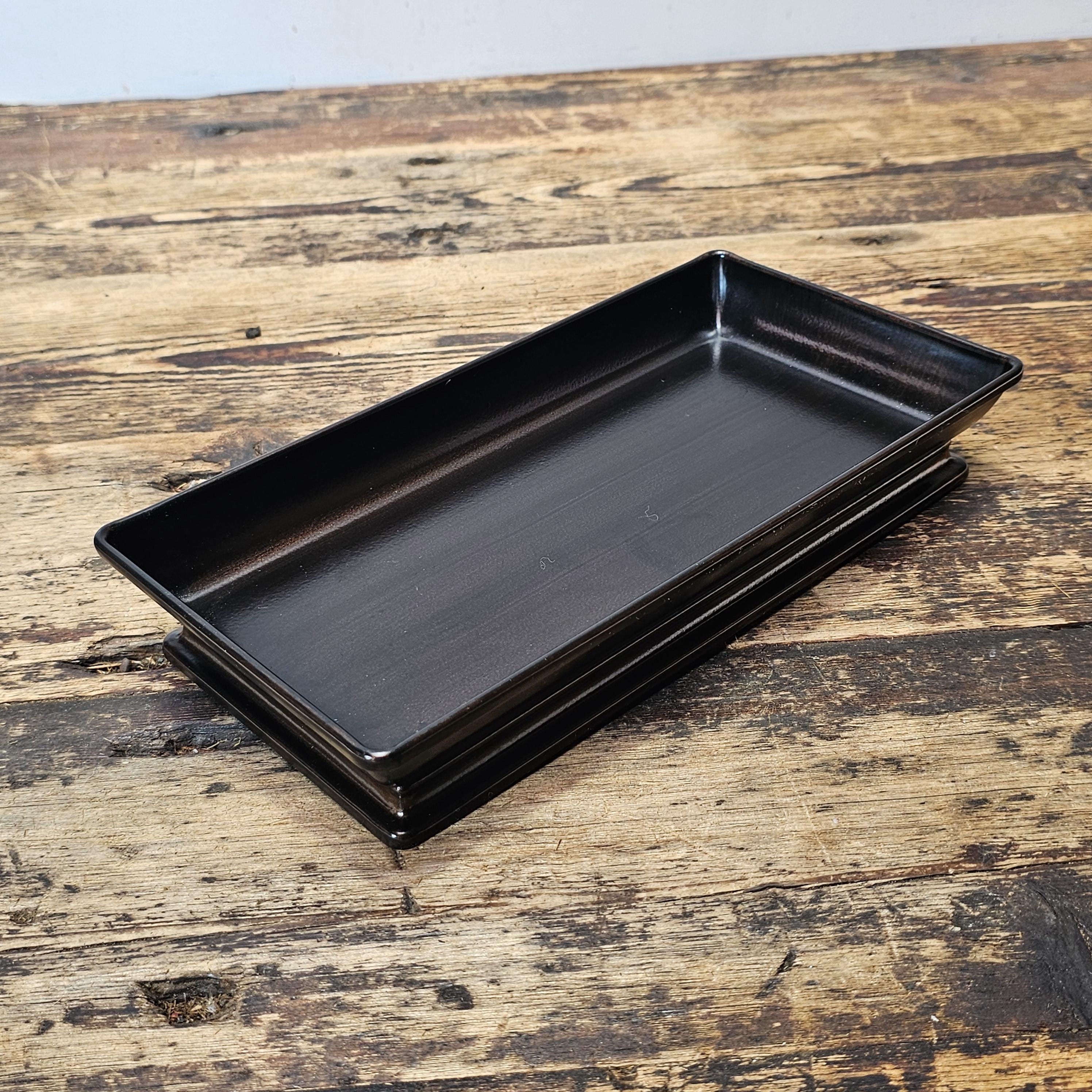 Black Metal Desk Tray 10"L × 5"W × 1.5"H (1.2 lb.)