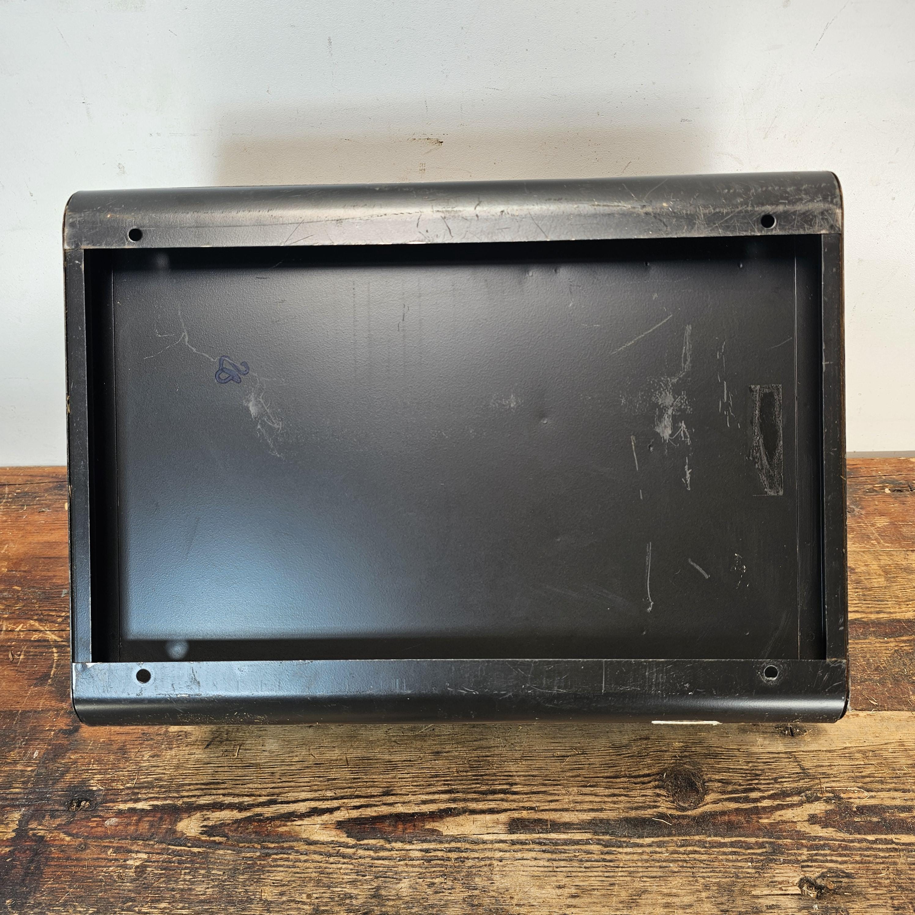 Vintage Mid-Century Desk Organizer with Wood Grain Finish