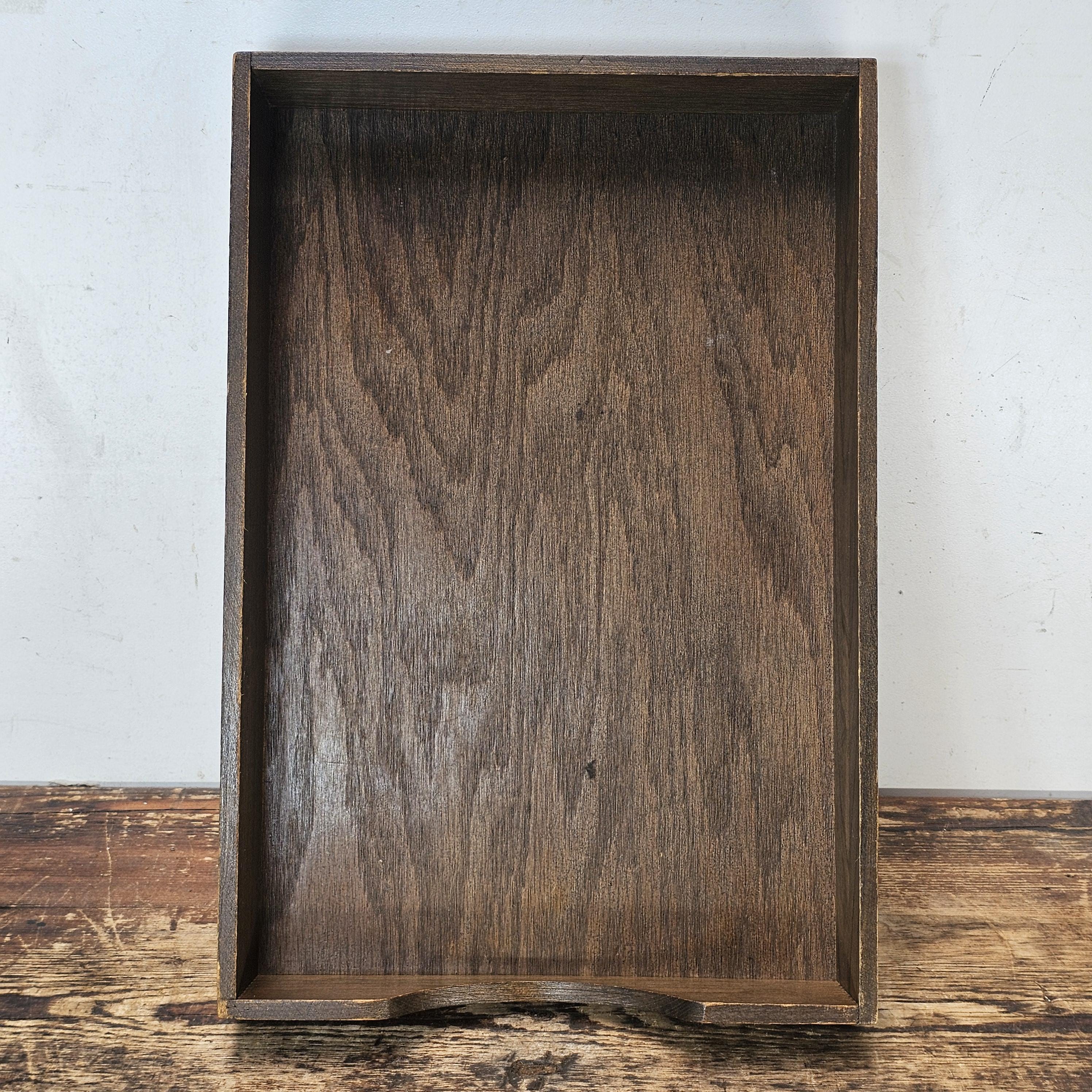 Vintage Hedges Files "The Line" No. 1722 Oak Wood Paper Tray