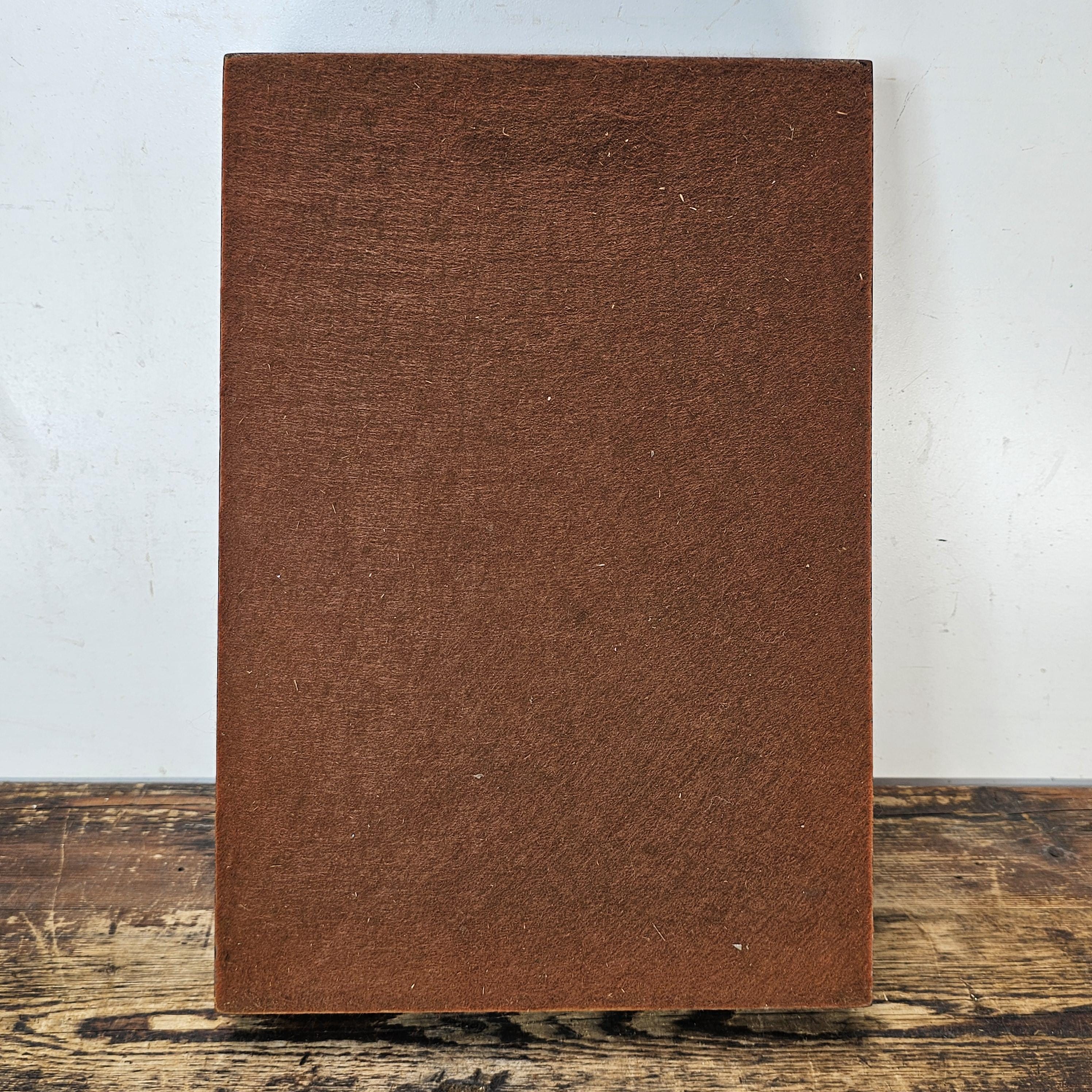 Vintage Stempco Walnut Triple Cutout Desk Tray (1950s-1960s)