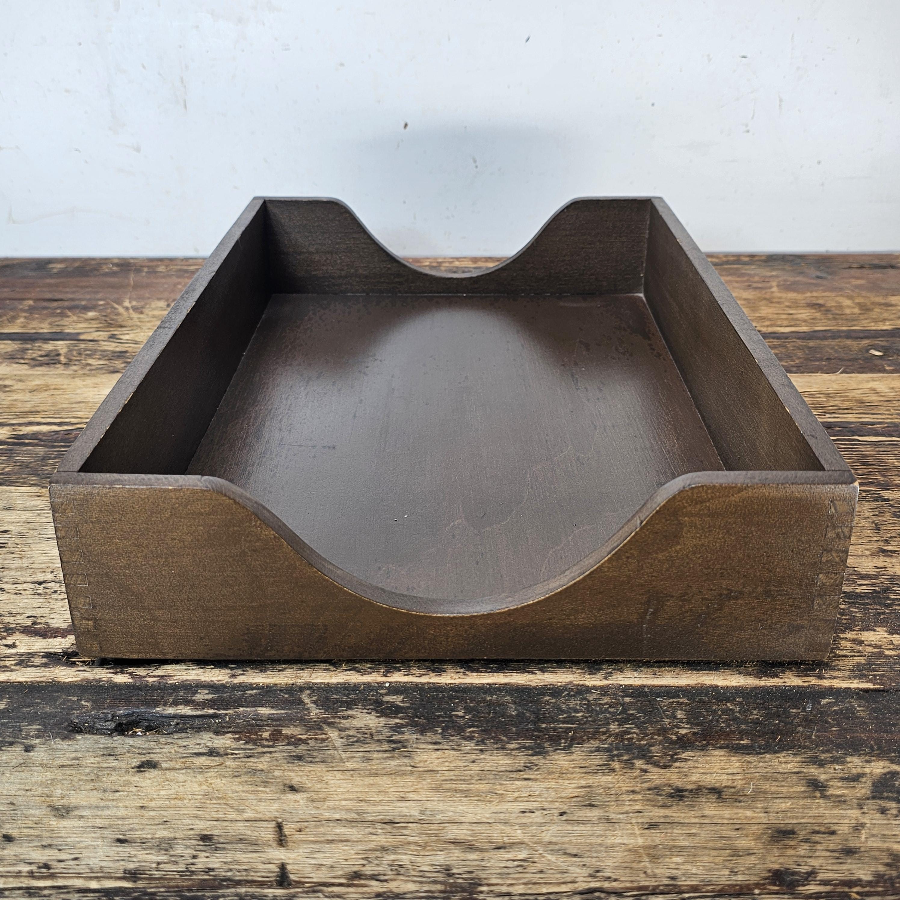 Vintage Rosewood Paper Tray