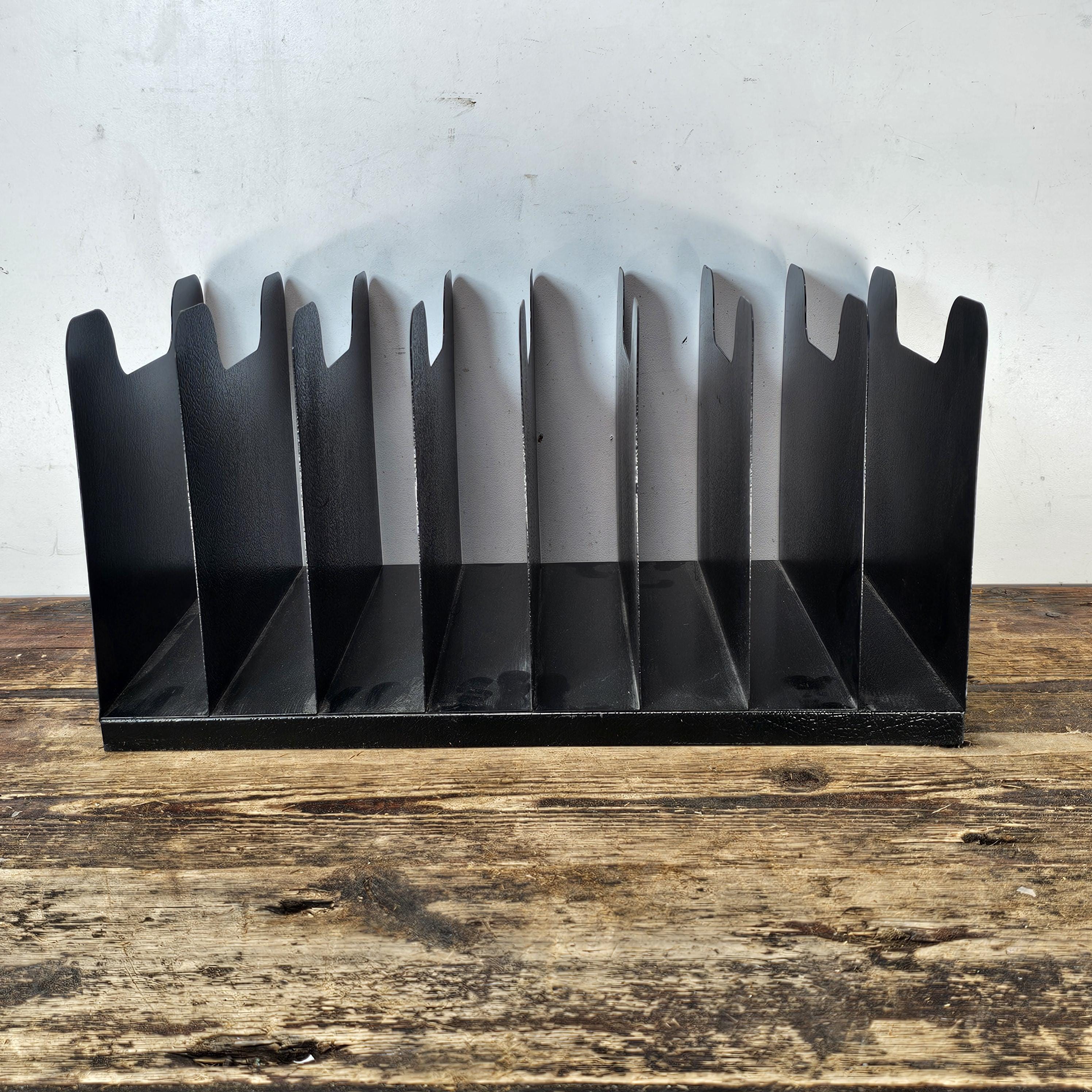 Vintage Buddy Products 8 Compartment Desktop File Organizer Wood Grain Finish