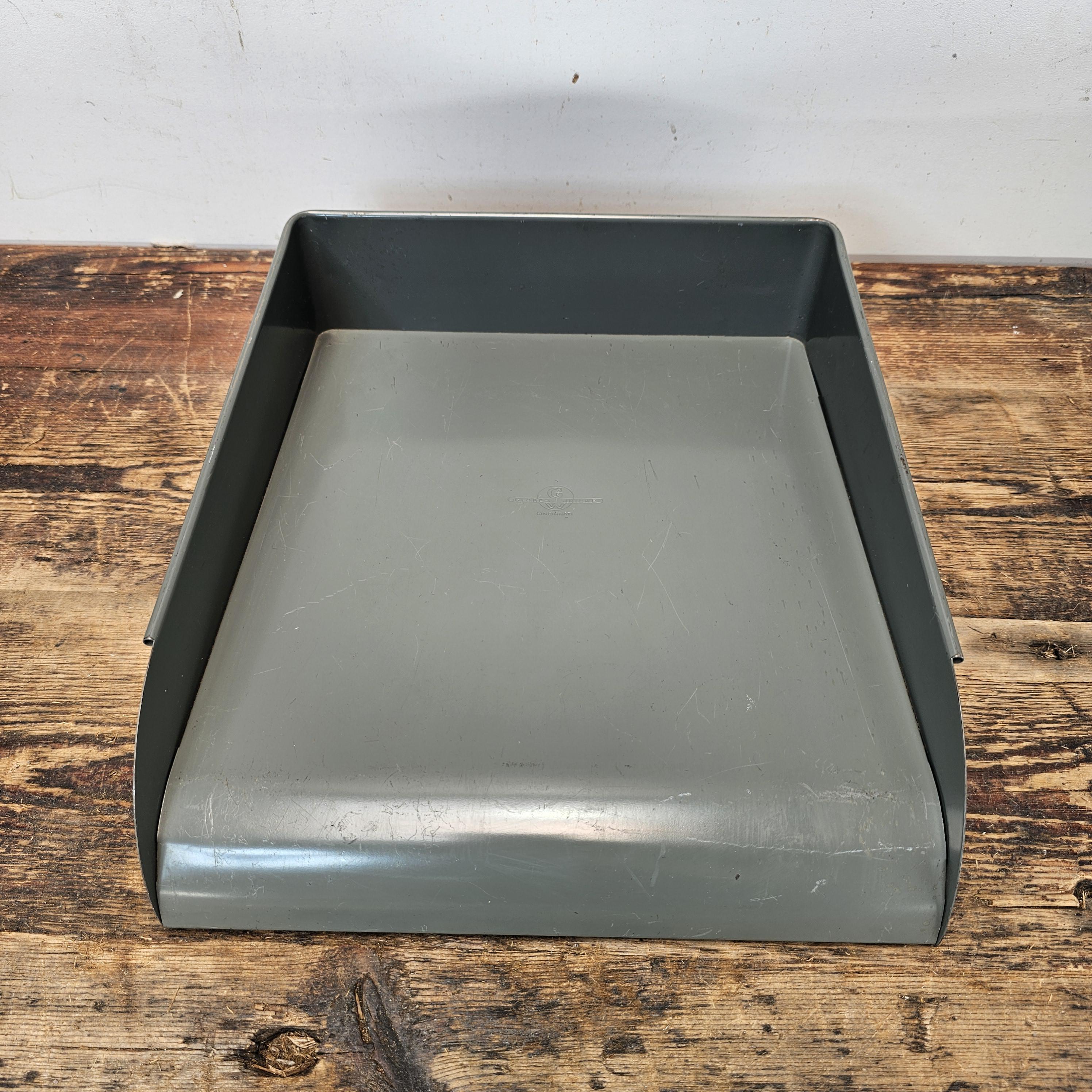 Vintage Globe-Wernicke Metal Paper Tray File Organizer