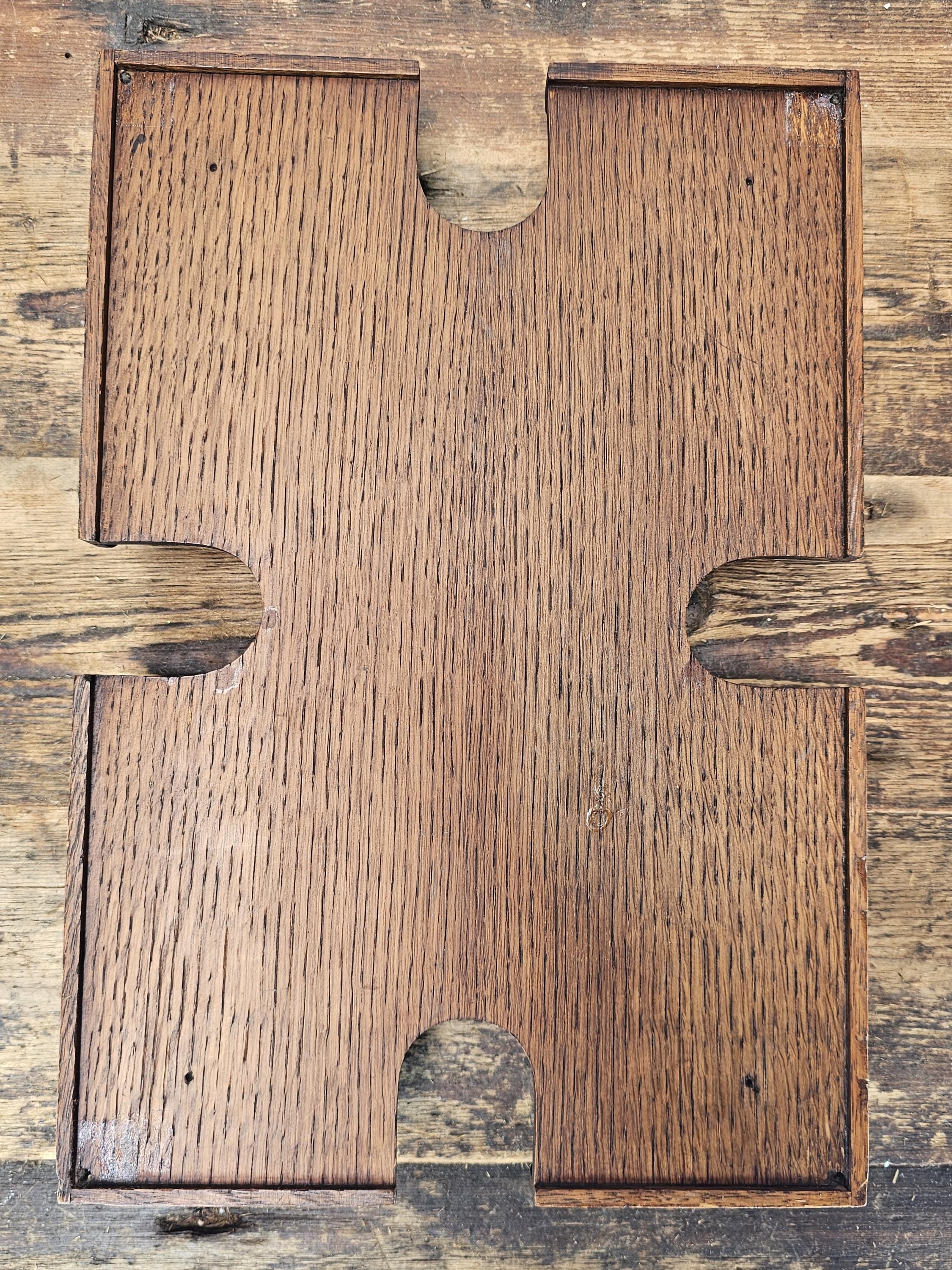 Rare 1920s Globe-Wernicke Wooden Desk Organizer / Letter Tray