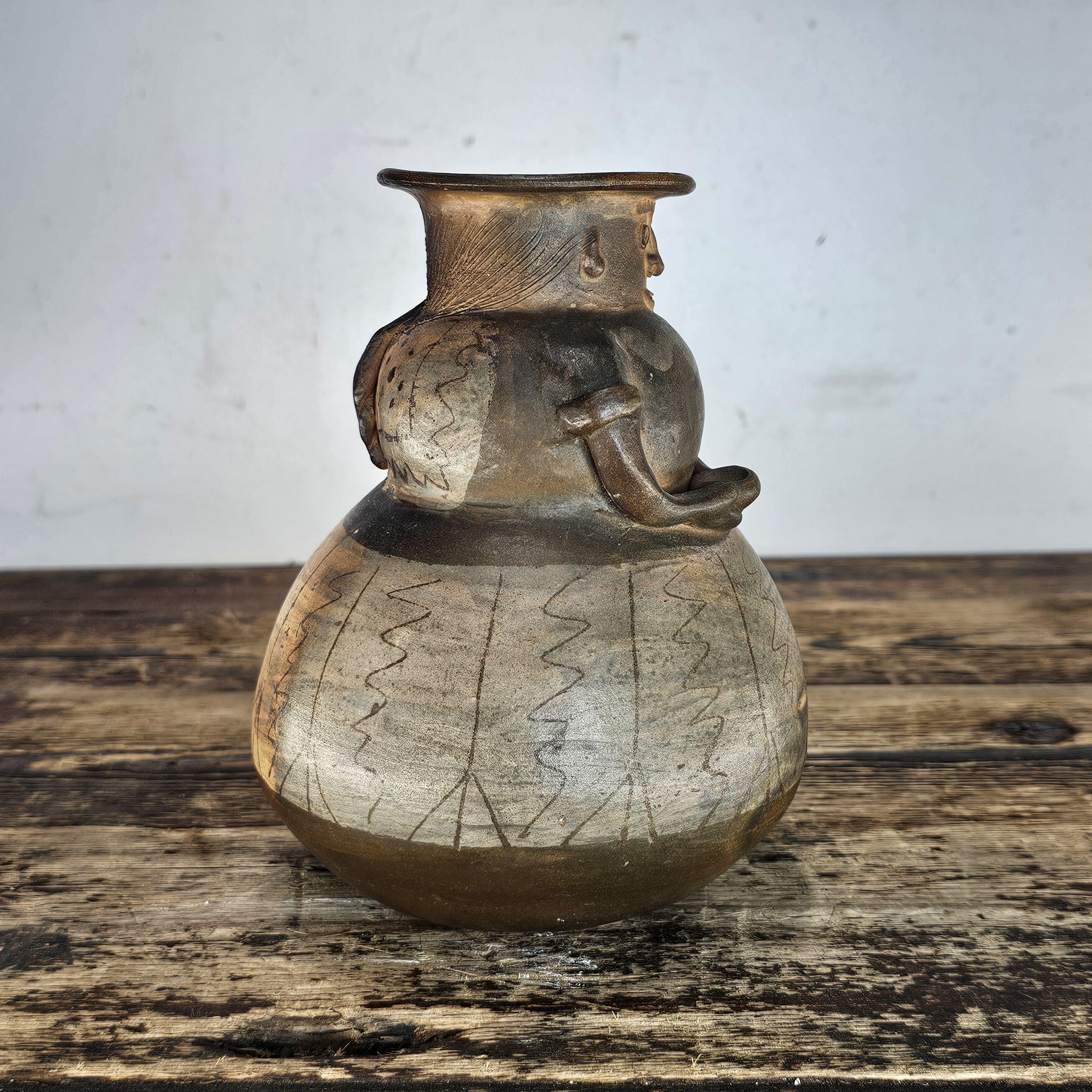 Pre-Columbian Style Anthropomorphic Effigy Vessel