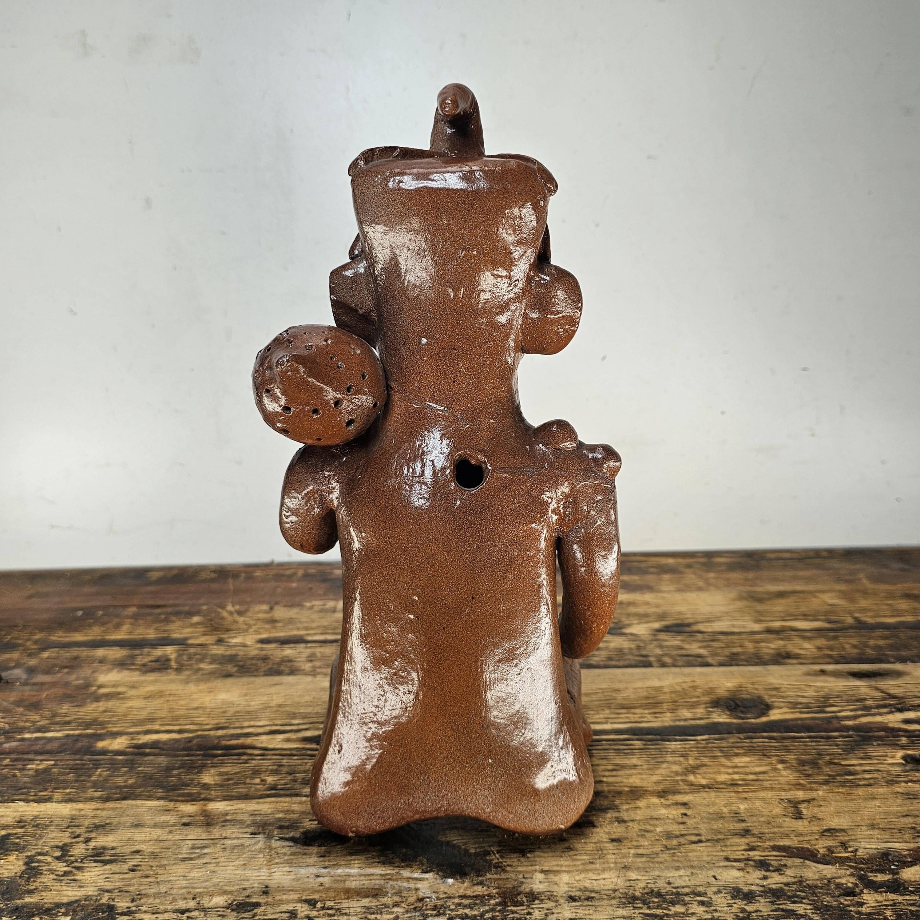 Mesoamerican Colima Warrior Effigy Heavy Terracotta 11.5"H