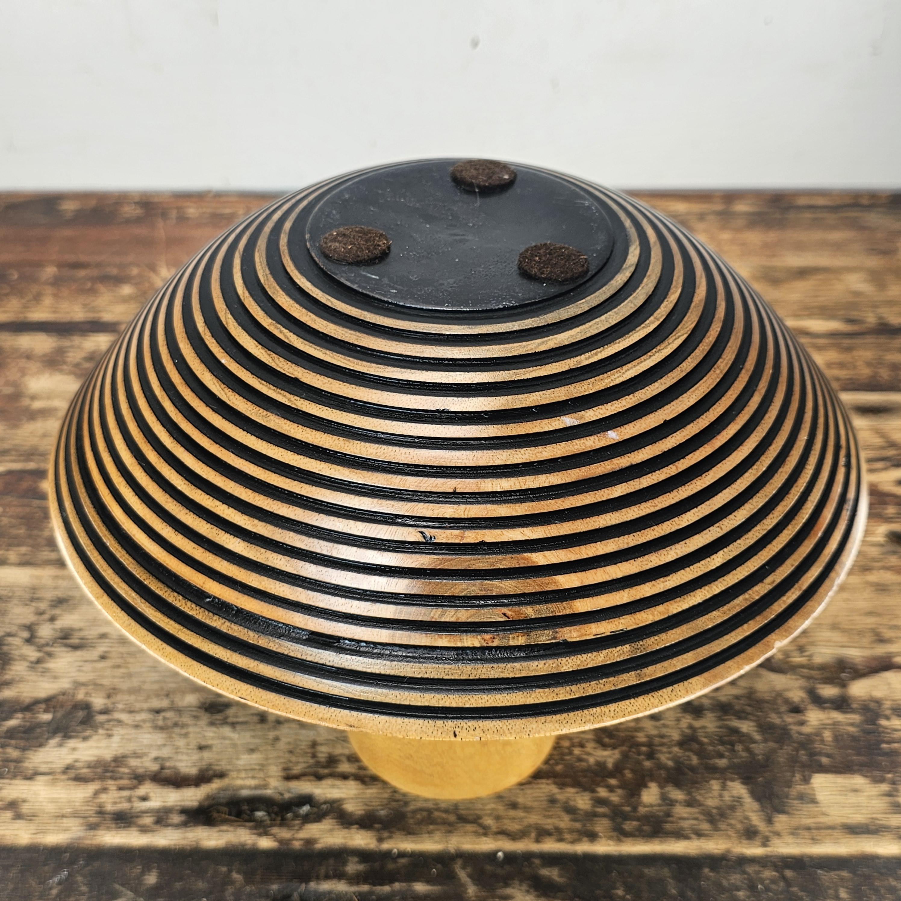 Handcrafted Thai Wooden Vase - Natural Beauty with Ebony Accents