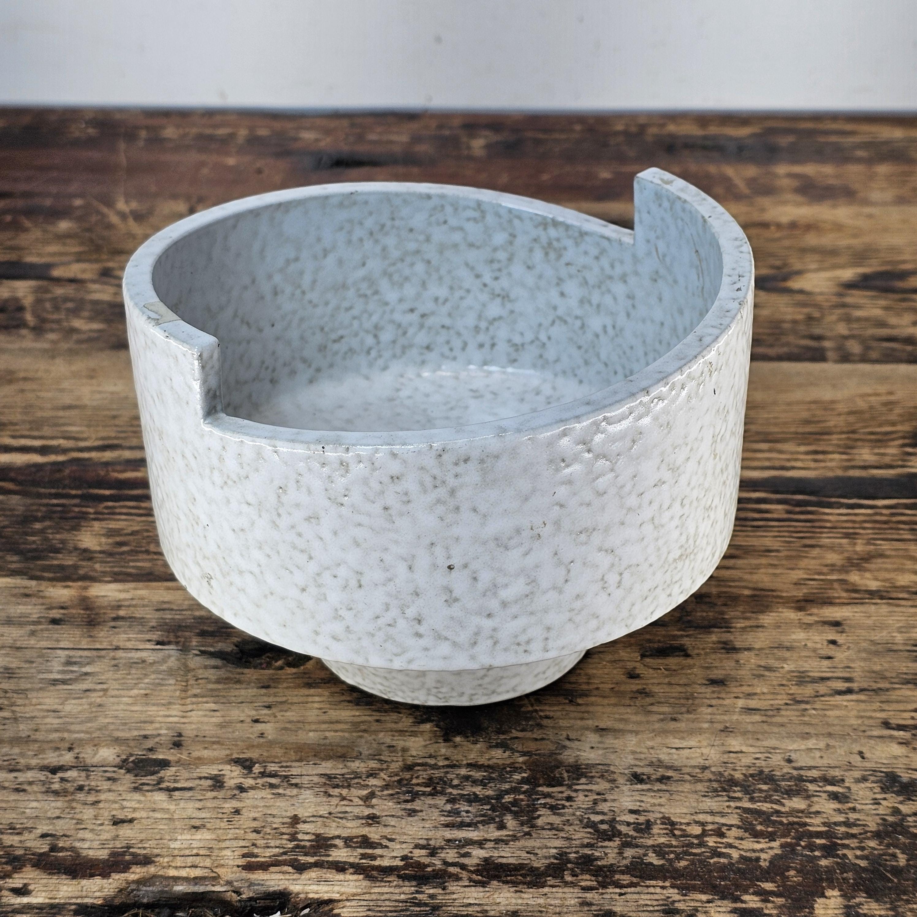 Vintage Kozan-gama Ashtray / Planter | Japanese MCM Brutalist Studio Pottery