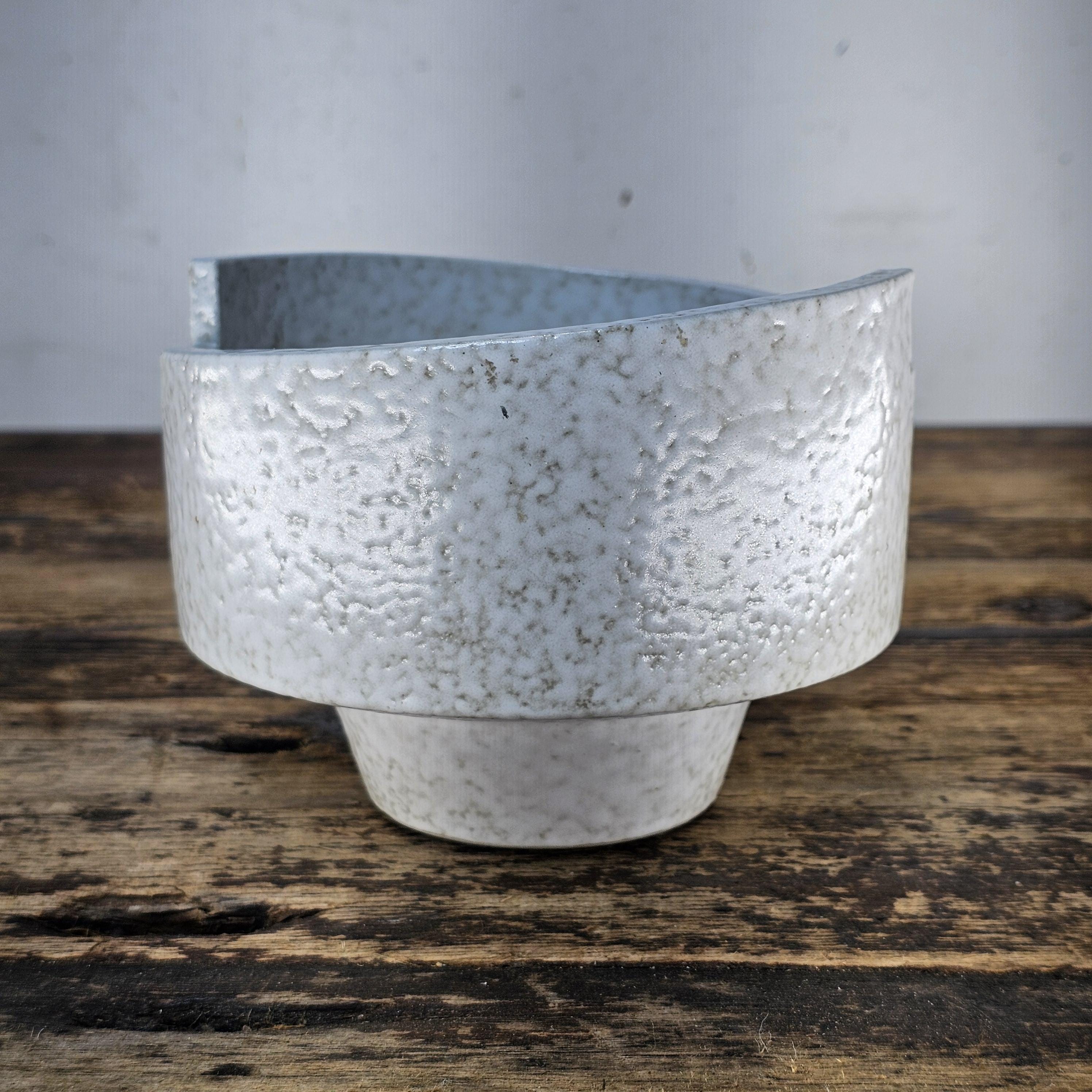 Vintage Kozan-gama Ashtray / Planter | Japanese MCM Brutalist Studio Pottery