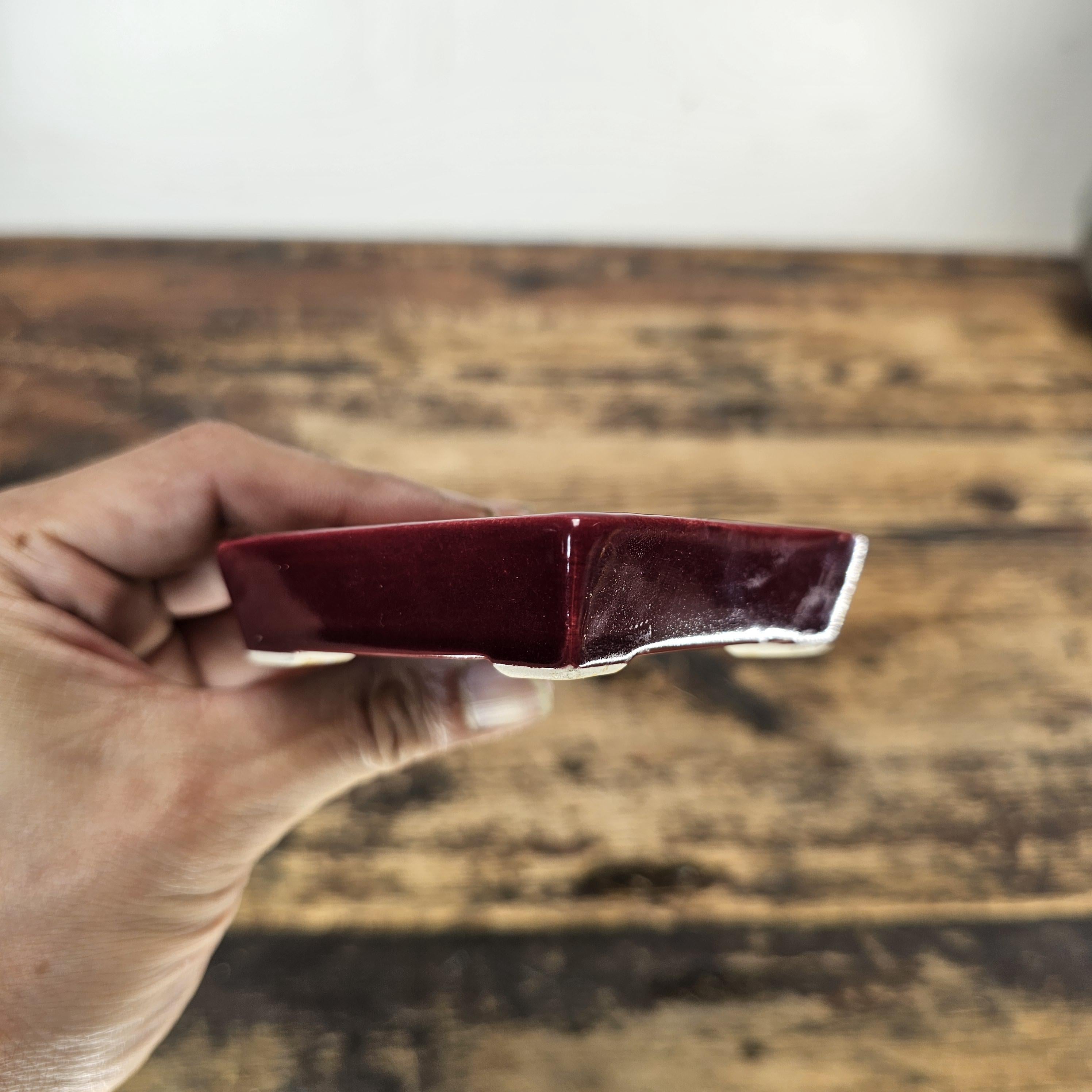 Mid-Century Modern Claire Lerner Studio Pottery Dish / Ashtray 1949