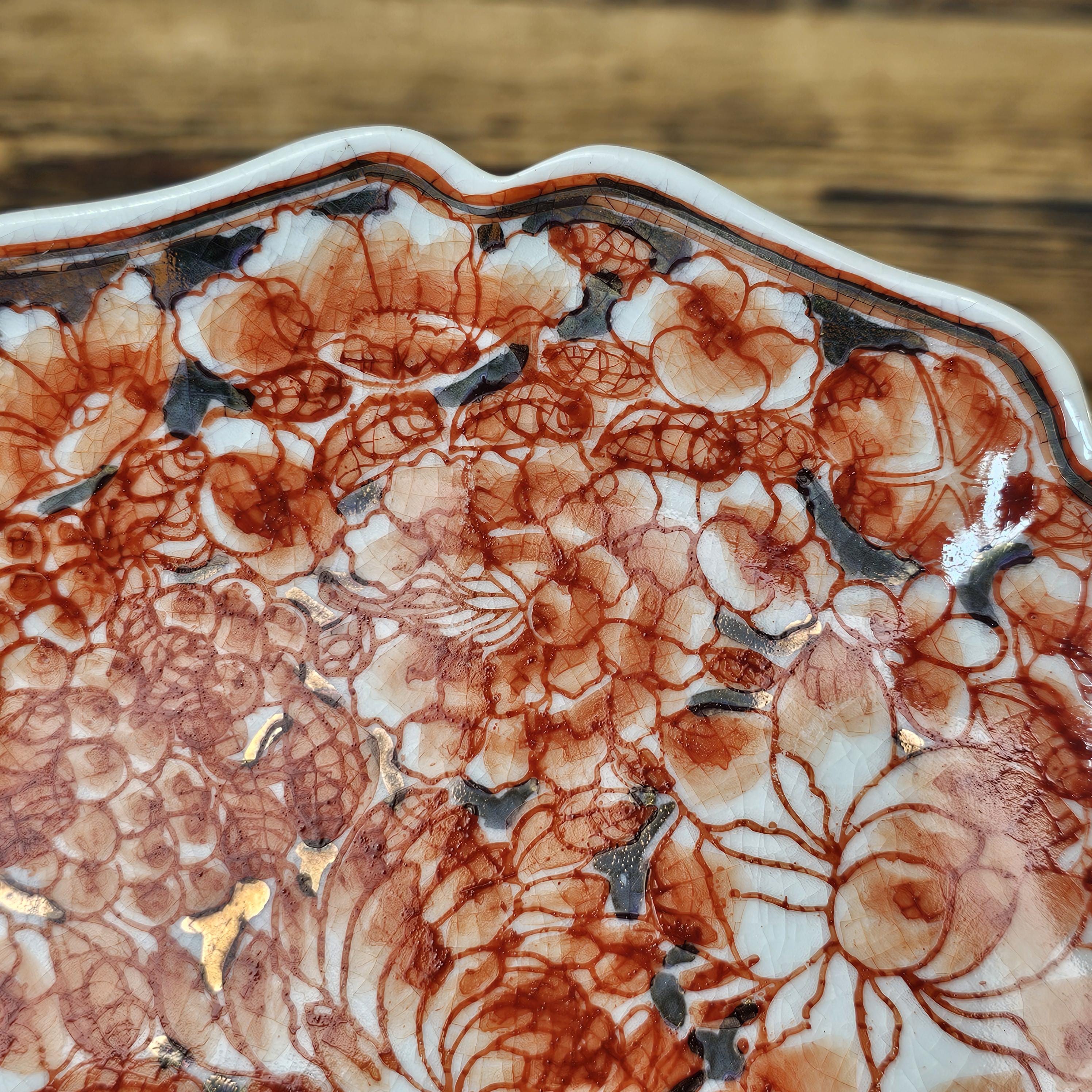 Vintage "Millefleur" Plate | Hand-Painted in Hong Kong on Japanese Earthenware