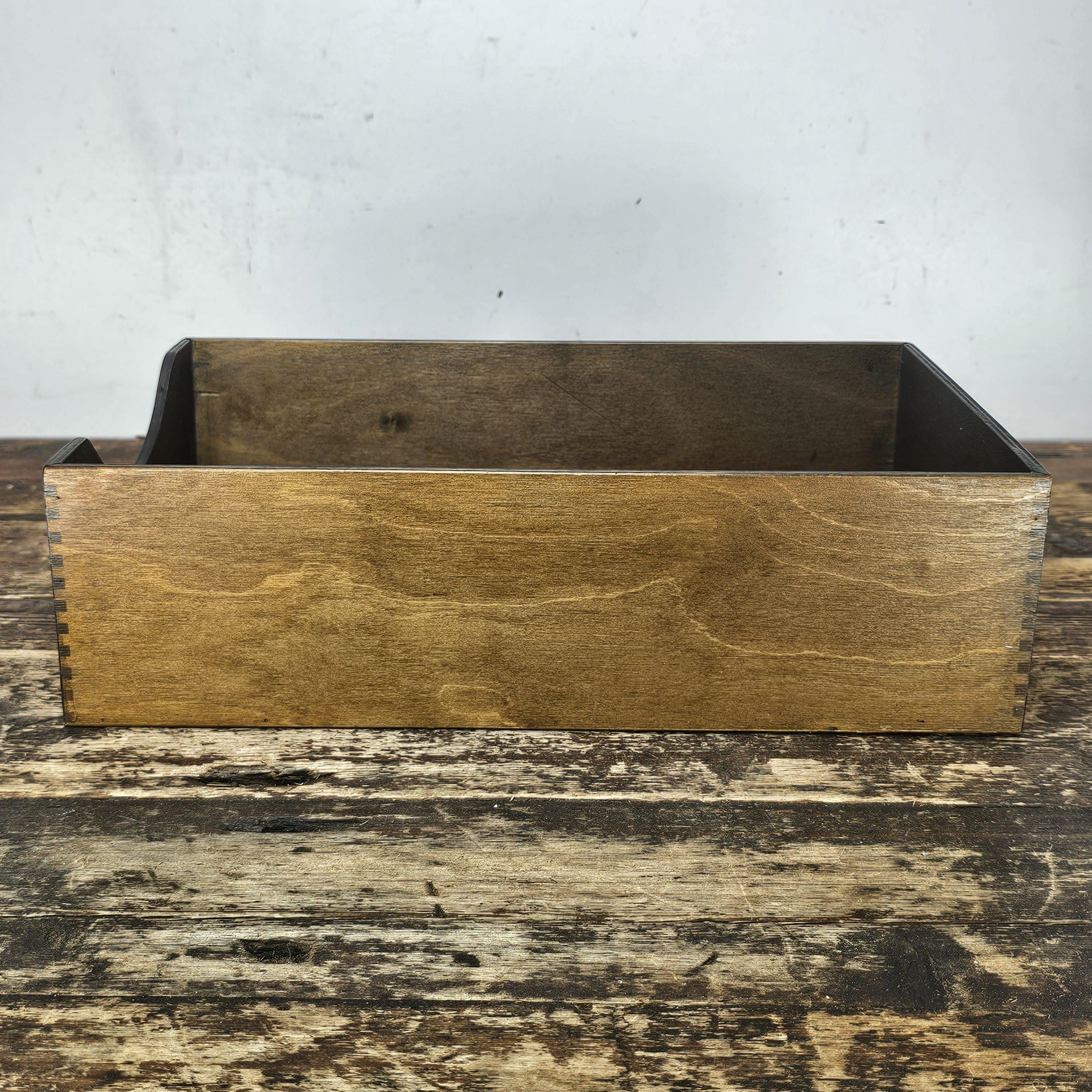 Vintage Walnut Deep Desk Tray / Document Organizer (1950s-1960s) 4.25"H