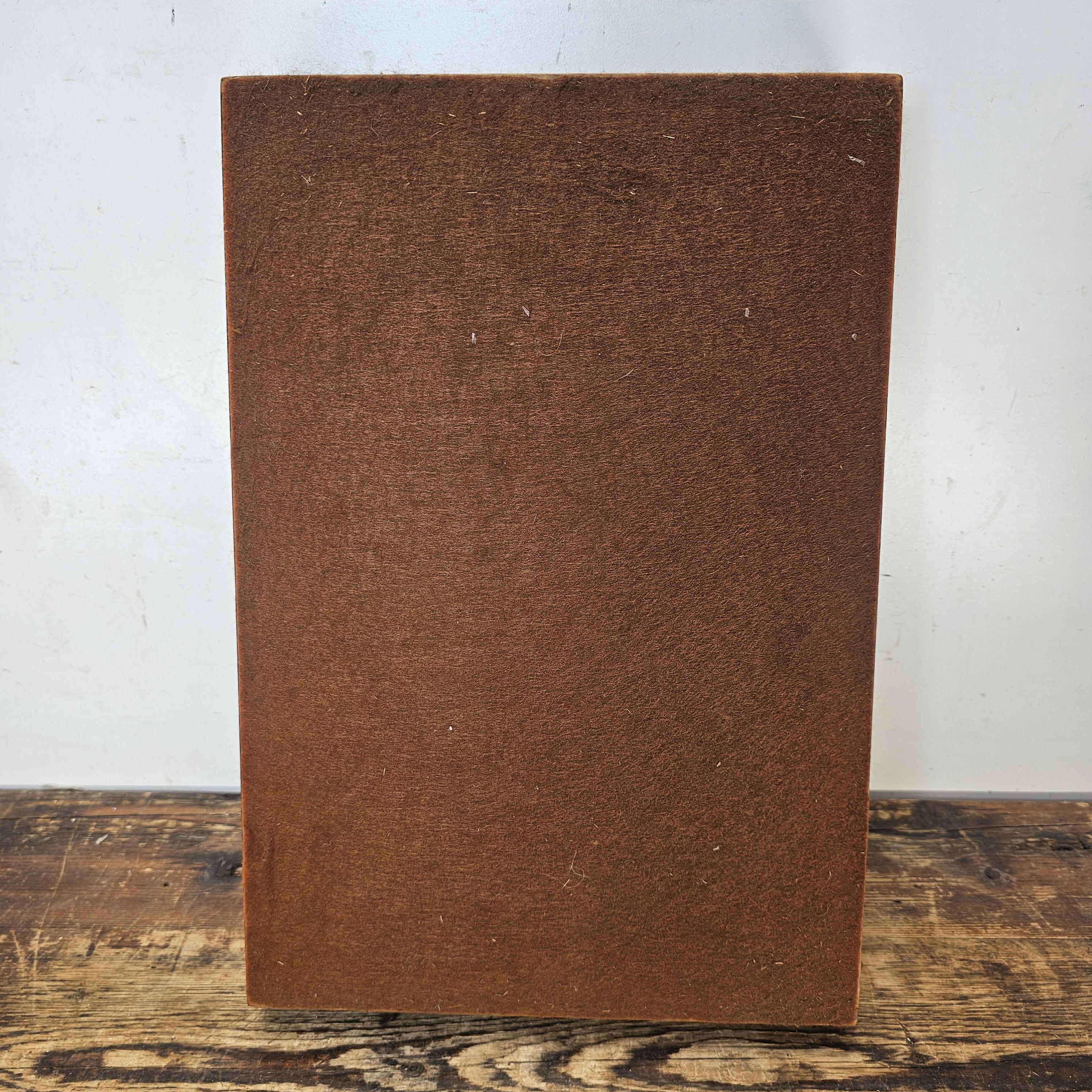 Vintage Stempco Walnut Triple Cutout Desk Tray (1950s-1960s)