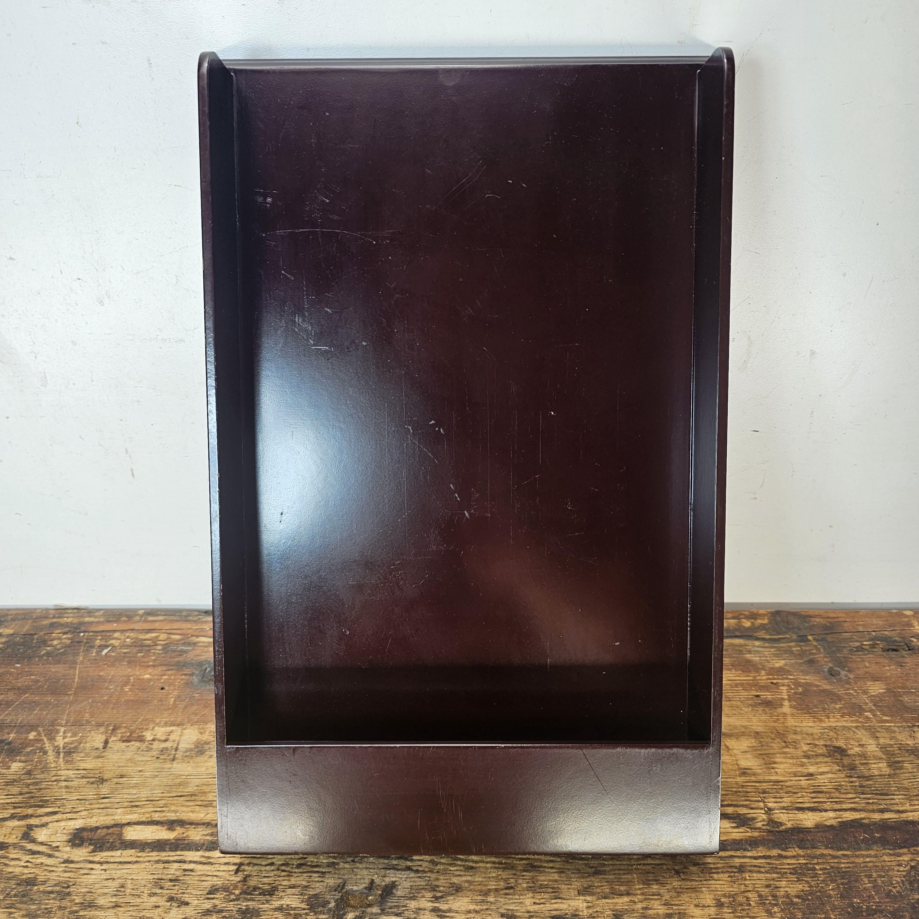 Premium Wooden Display Tray - Dark Mahogany Finish 15.75"L × 10.25"W × 2.25"H