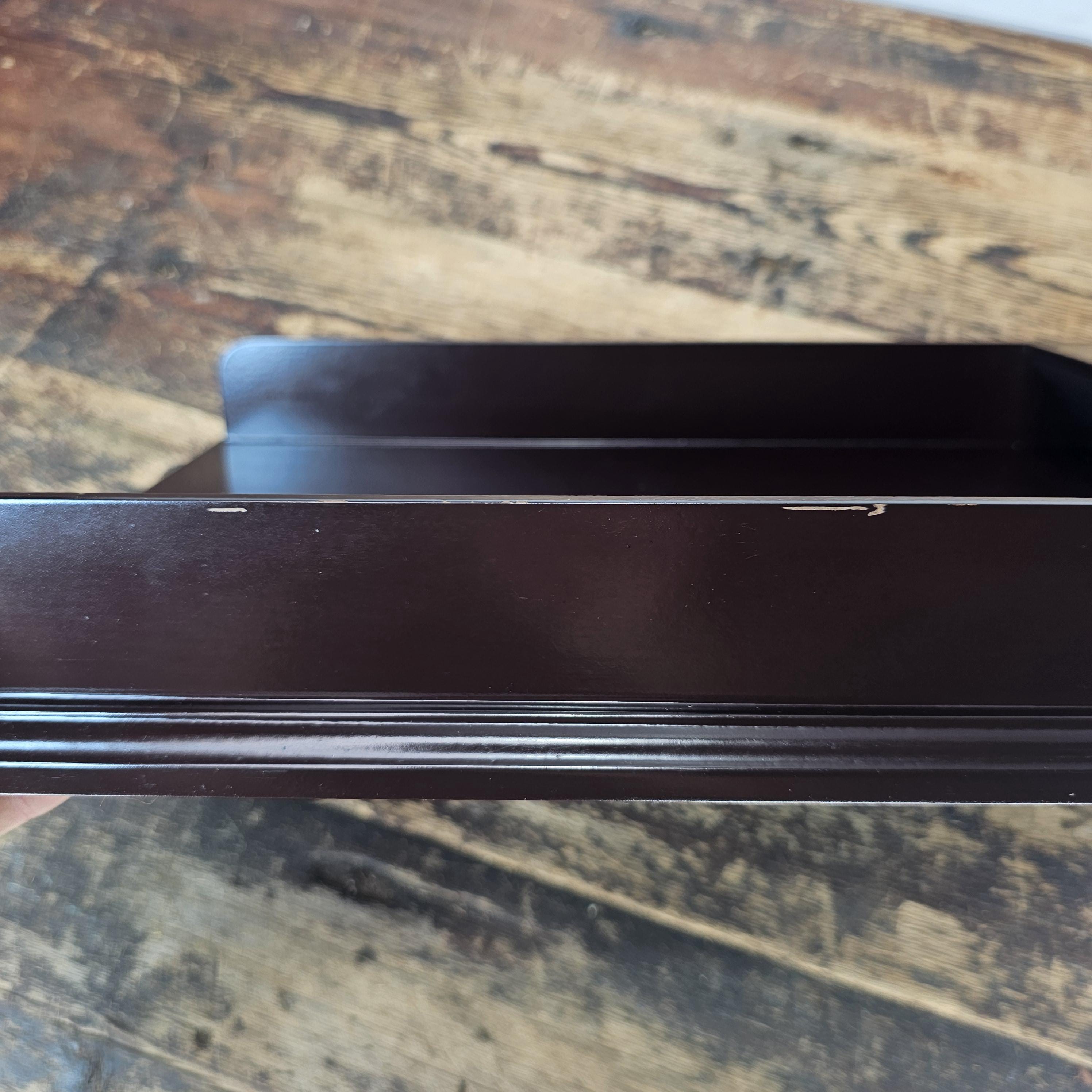 Premium Wooden Display Tray - Dark Mahogany Finish 15.75"L × 10.25"W × 2.25"H