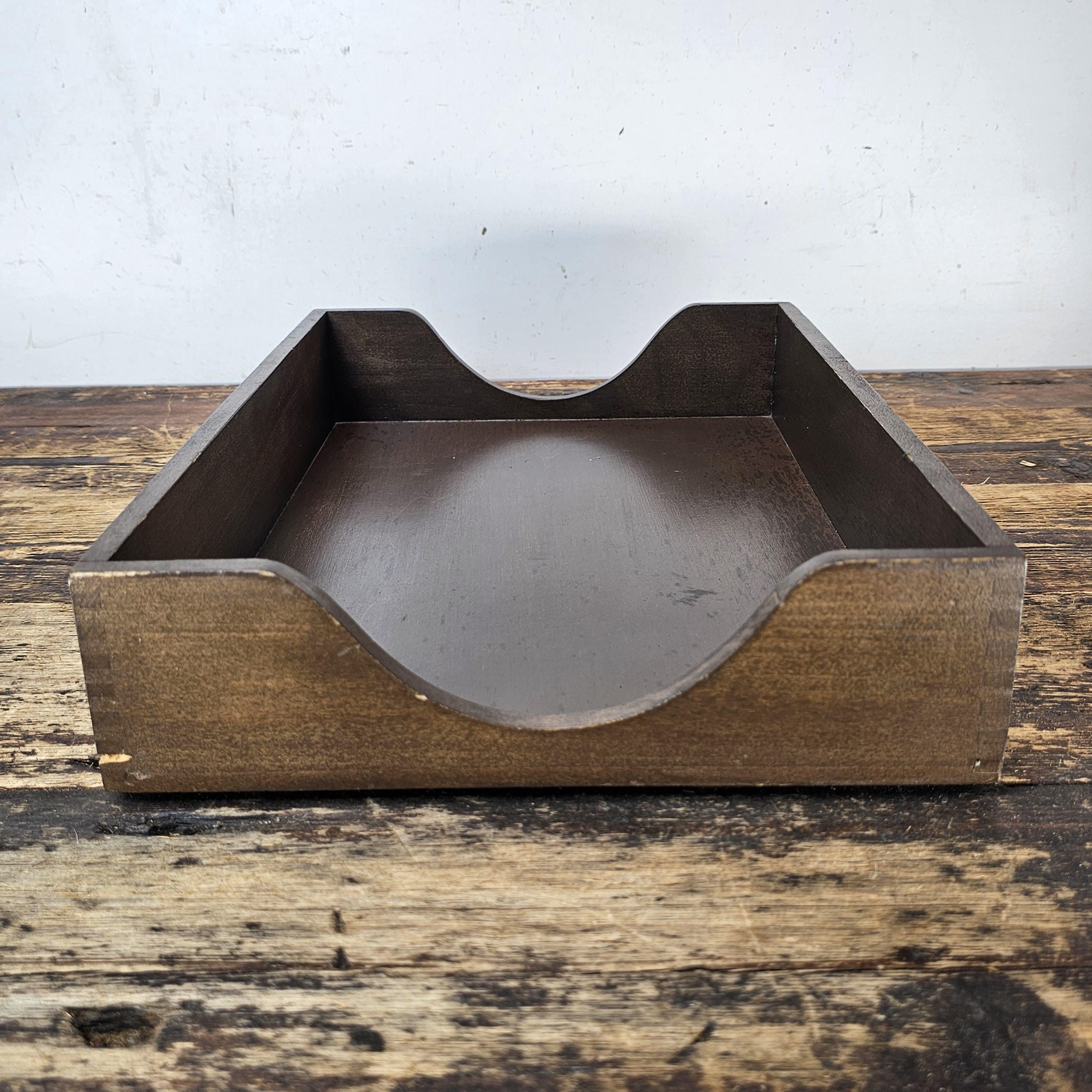 Vintage Rosewood Paper Tray