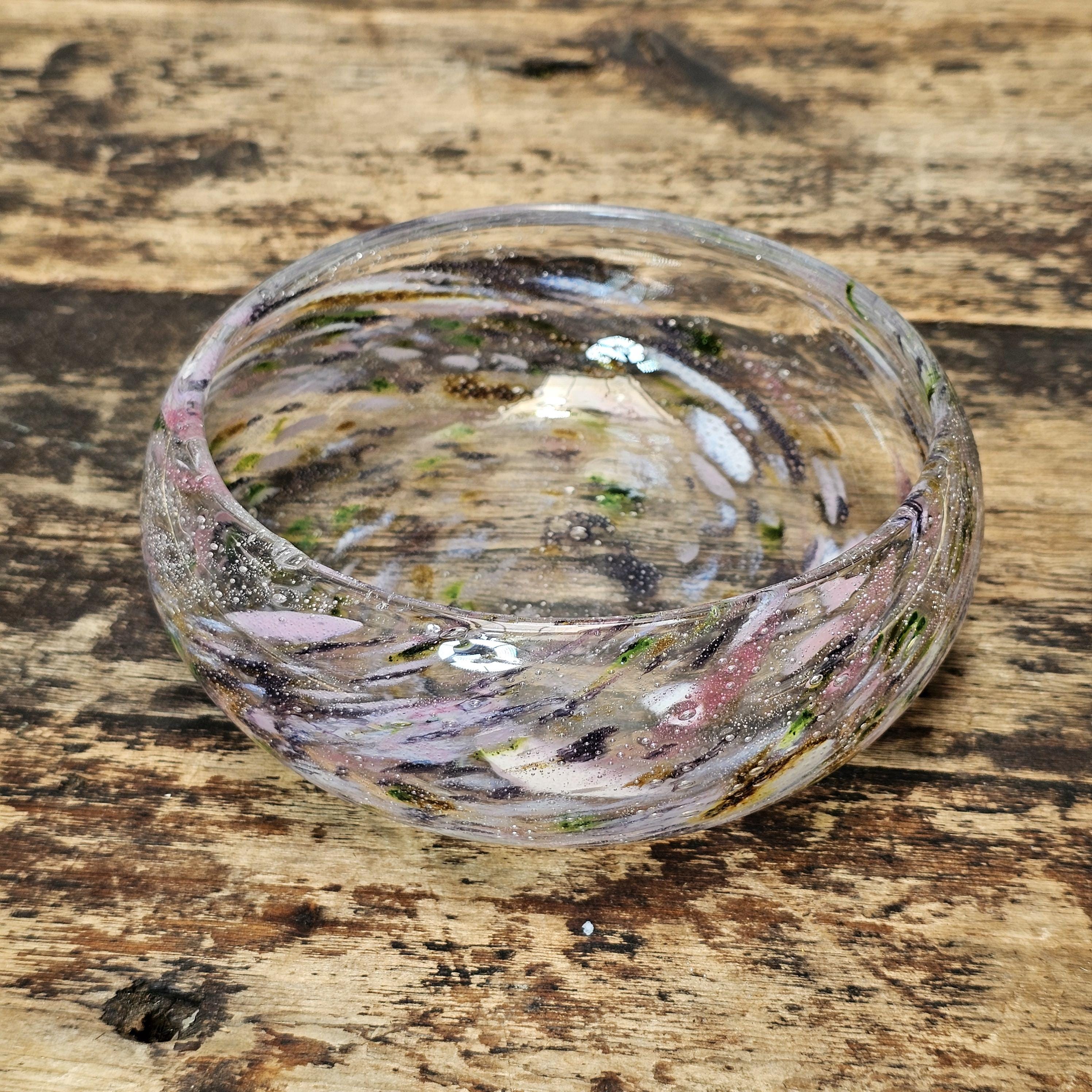 Vintage 1989 Signed Norwegian Art Glass Bowl by O. J. Karlengen