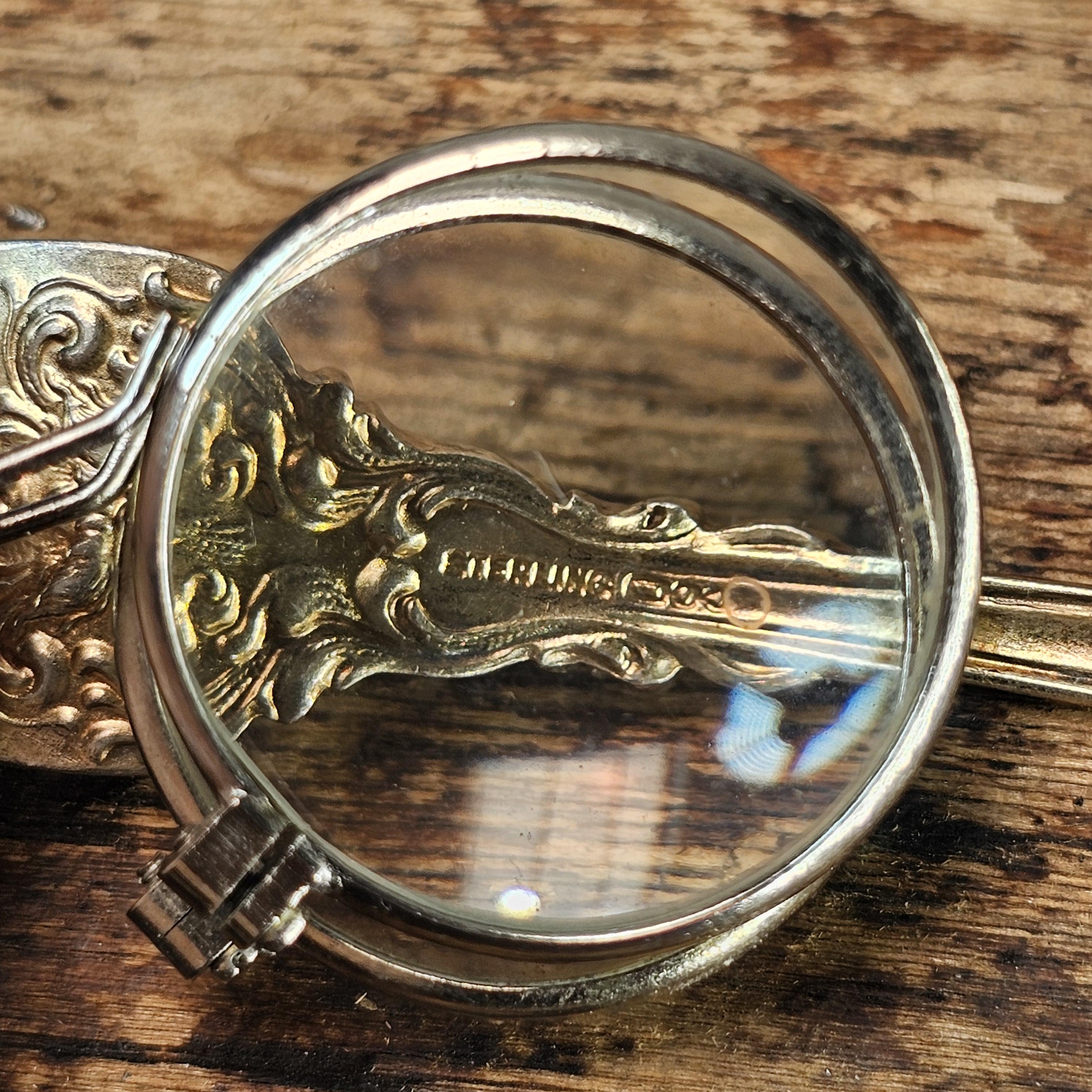 RARE Antique Dominick & Haff Renaissance Enameled Sterling Silver Food Pick 5.5"