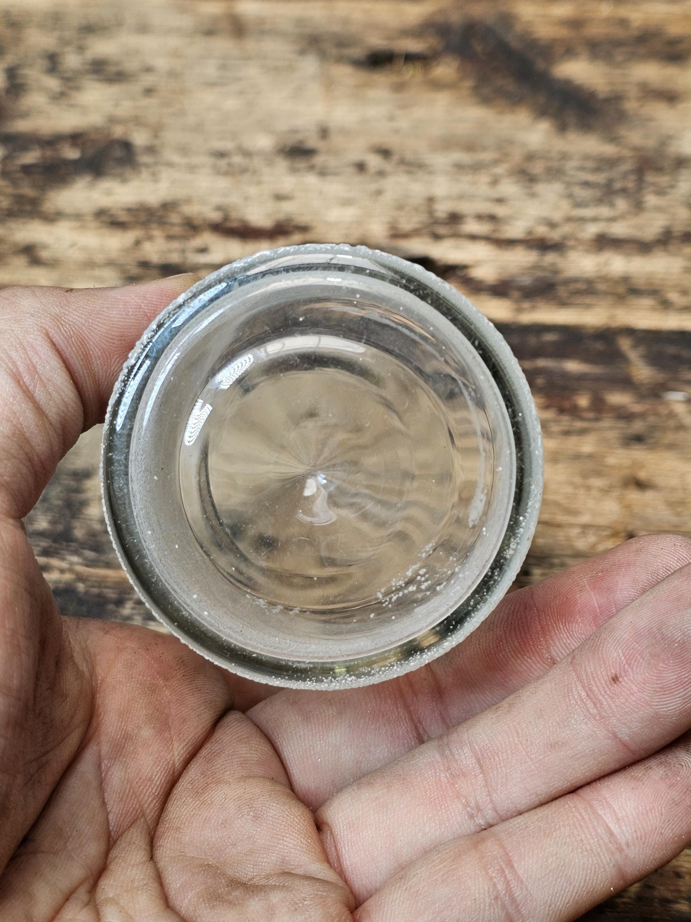 Set of 5 Vintage Mid-Century Modern Frosted & Silver Band Tumbler Glasses