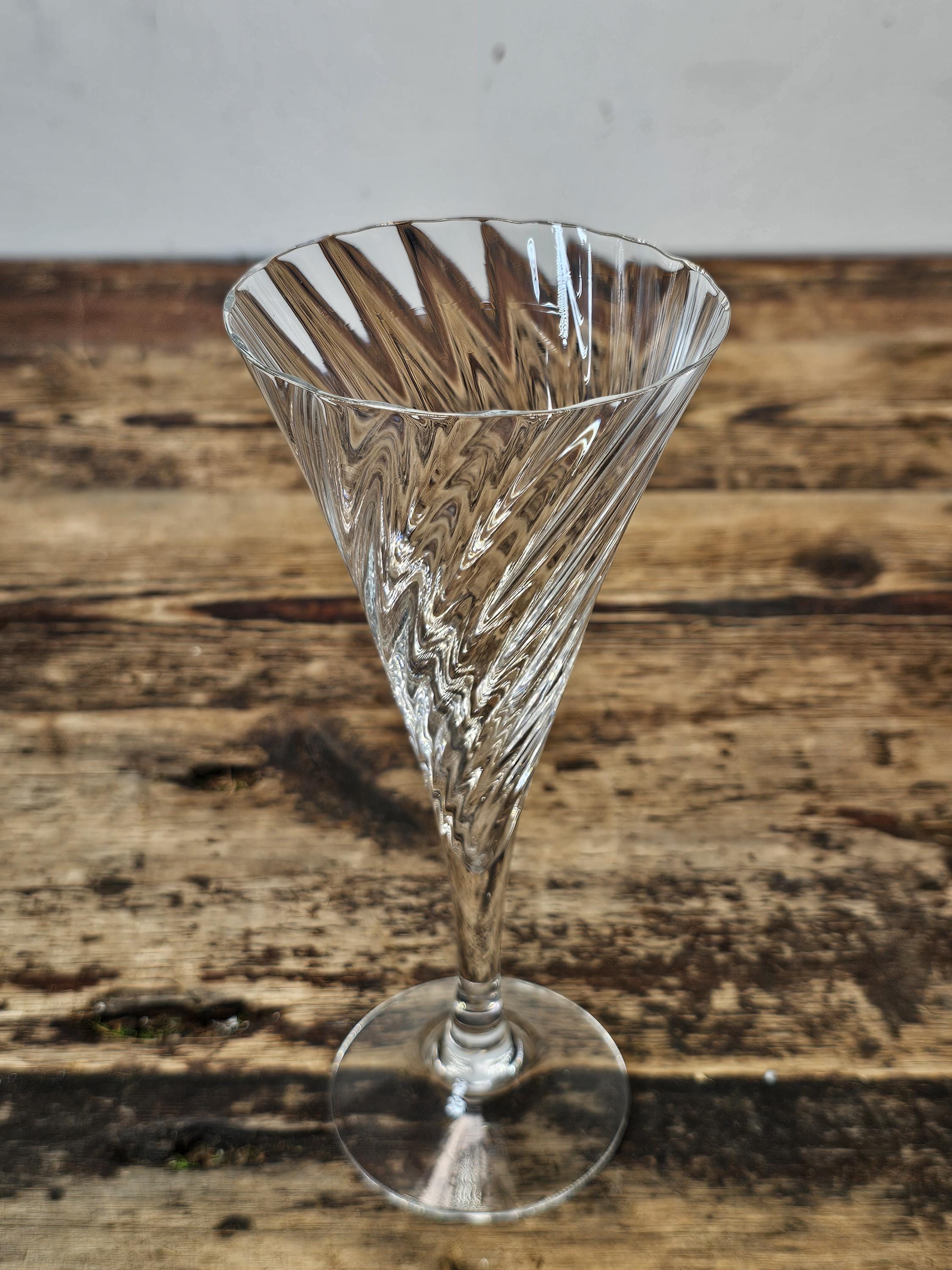 Set of 5 Orrefors "Helena" Crystal Wine Glasses