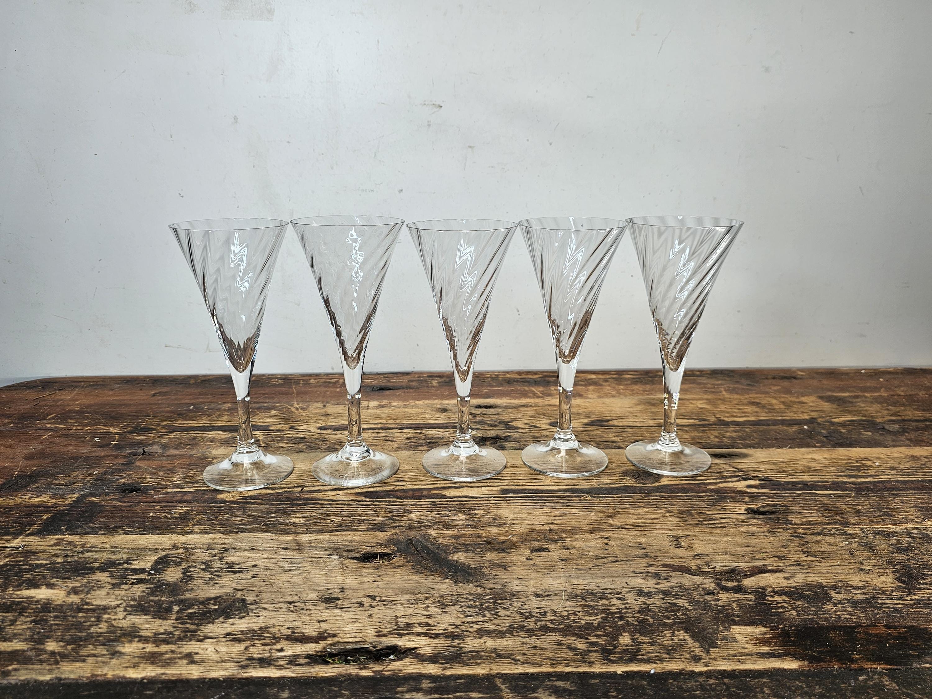Set of 5 Orrefors "Helena" Crystal Wine Glasses