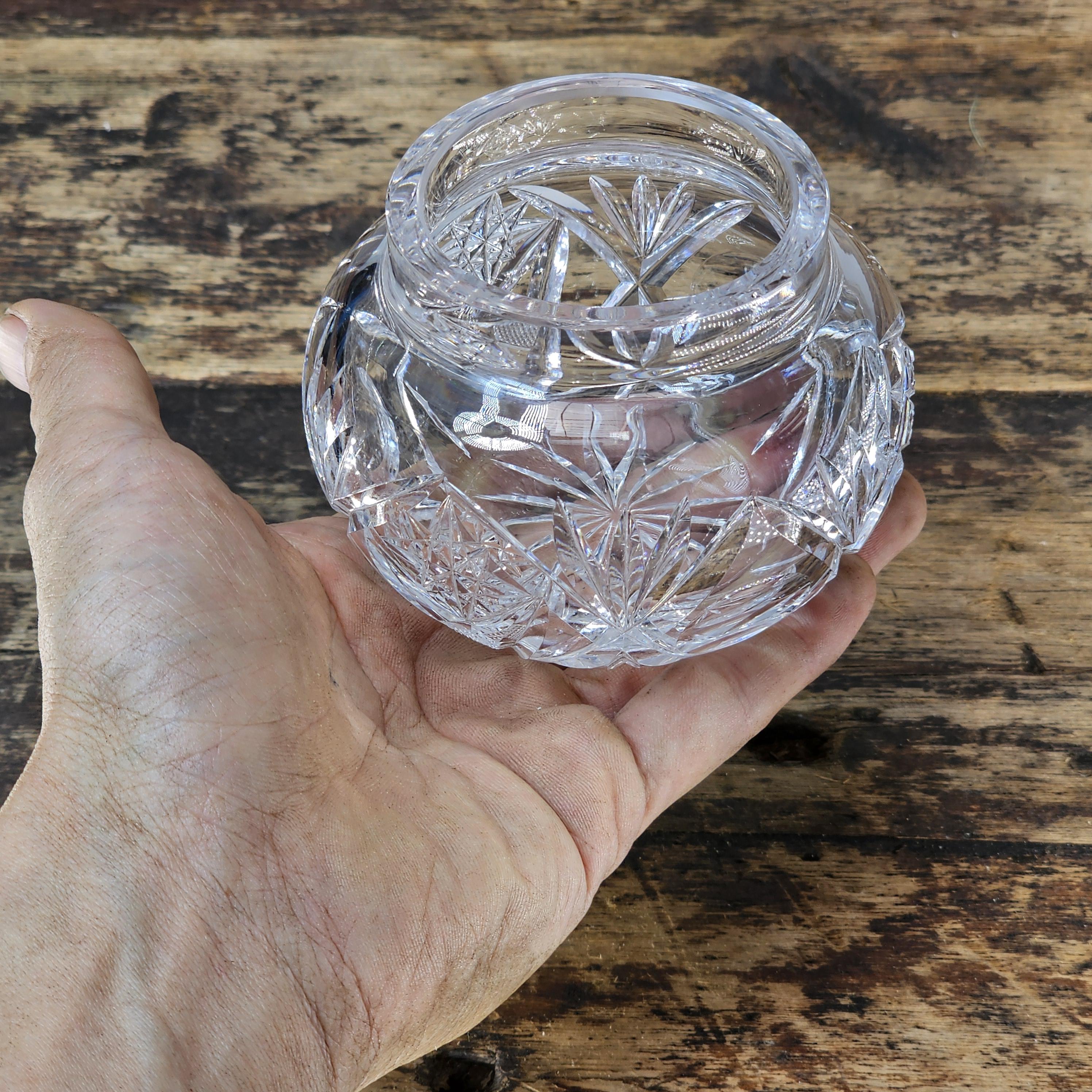 Antique American Brilliant Period Cut Crystal Vanity Powder Jar