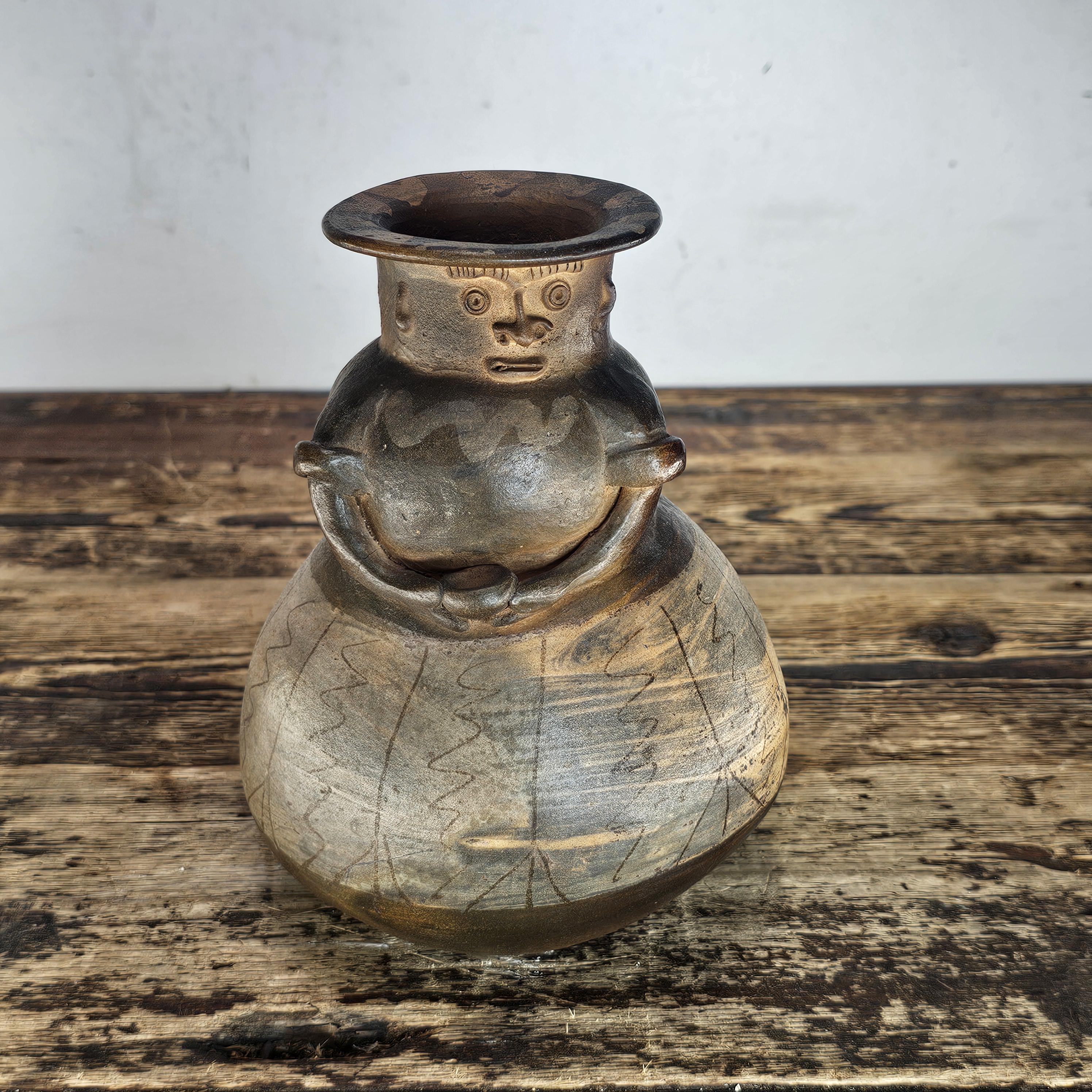 Pre-Columbian Style Anthropomorphic Effigy Vessel