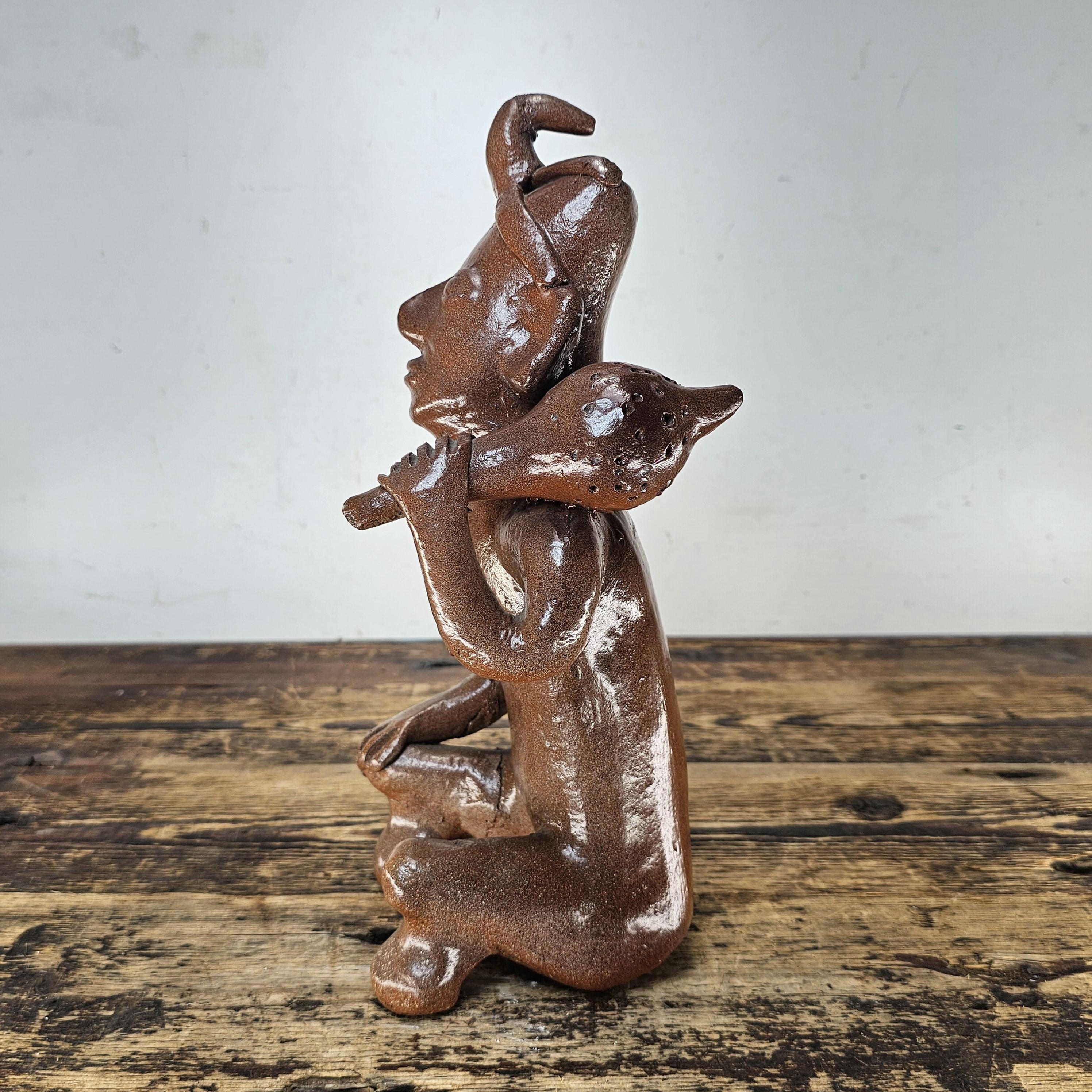 Mesoamerican Colima Warrior Effigy Heavy Terracotta 11.5"H