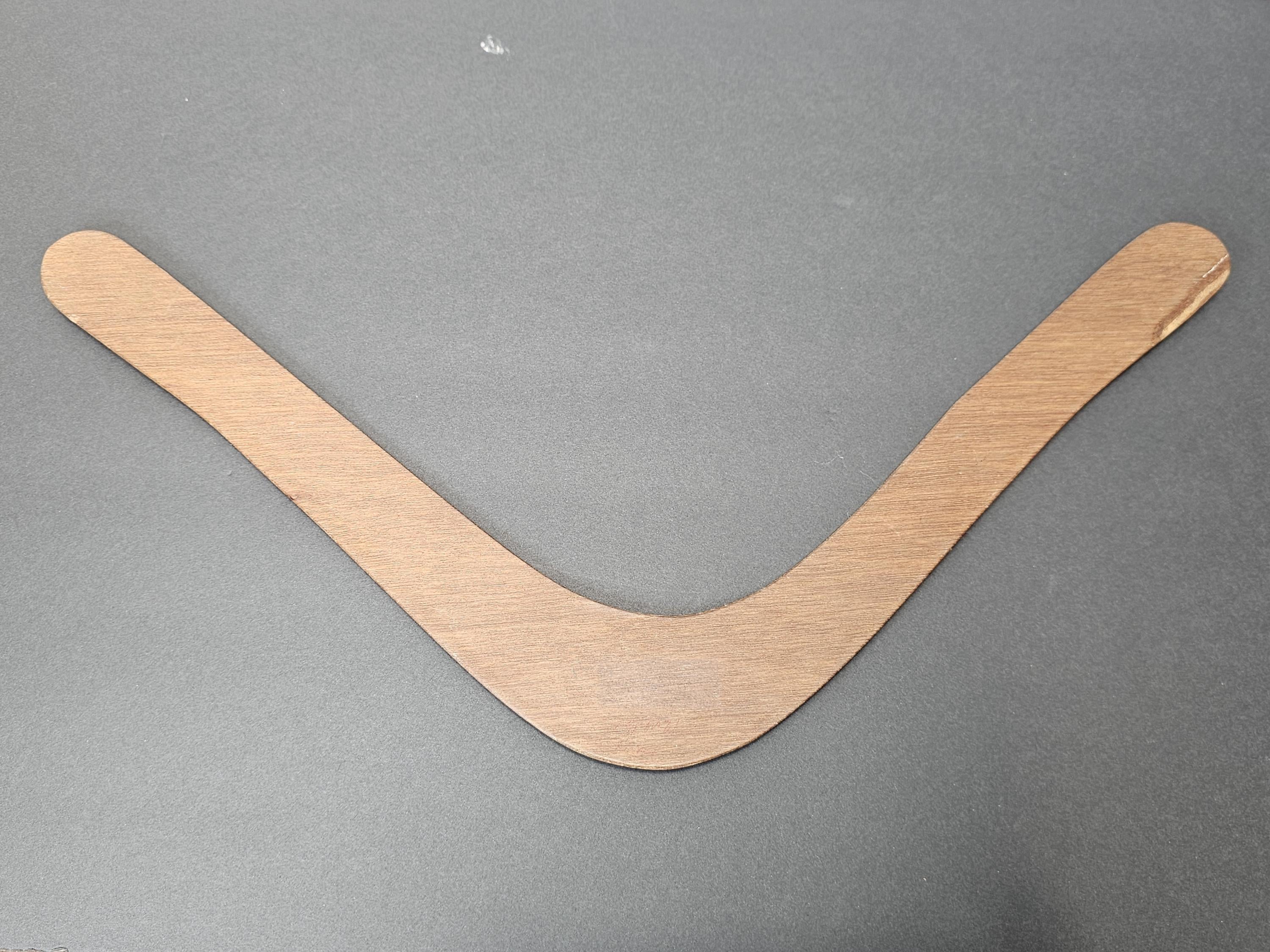 Aboriginal Art Style Wooden Boomerang (Snake Design)