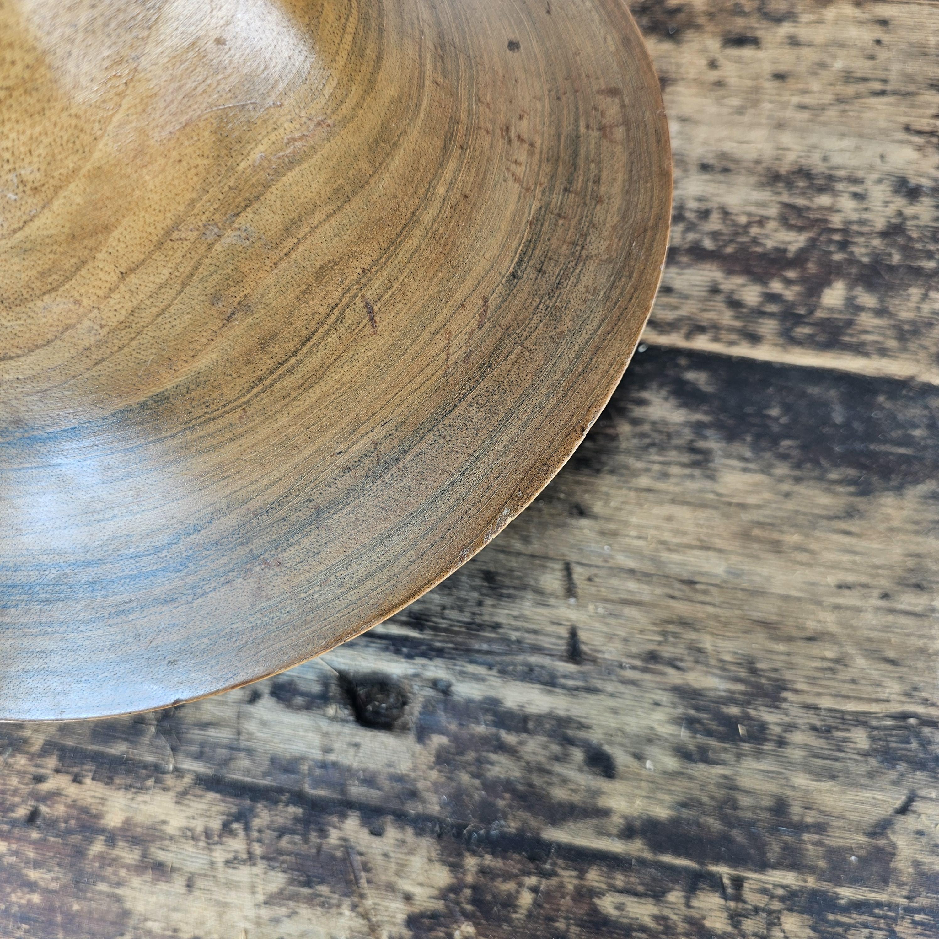 Handcrafted Thai Wooden Vase - Natural Beauty with Ebony Accents