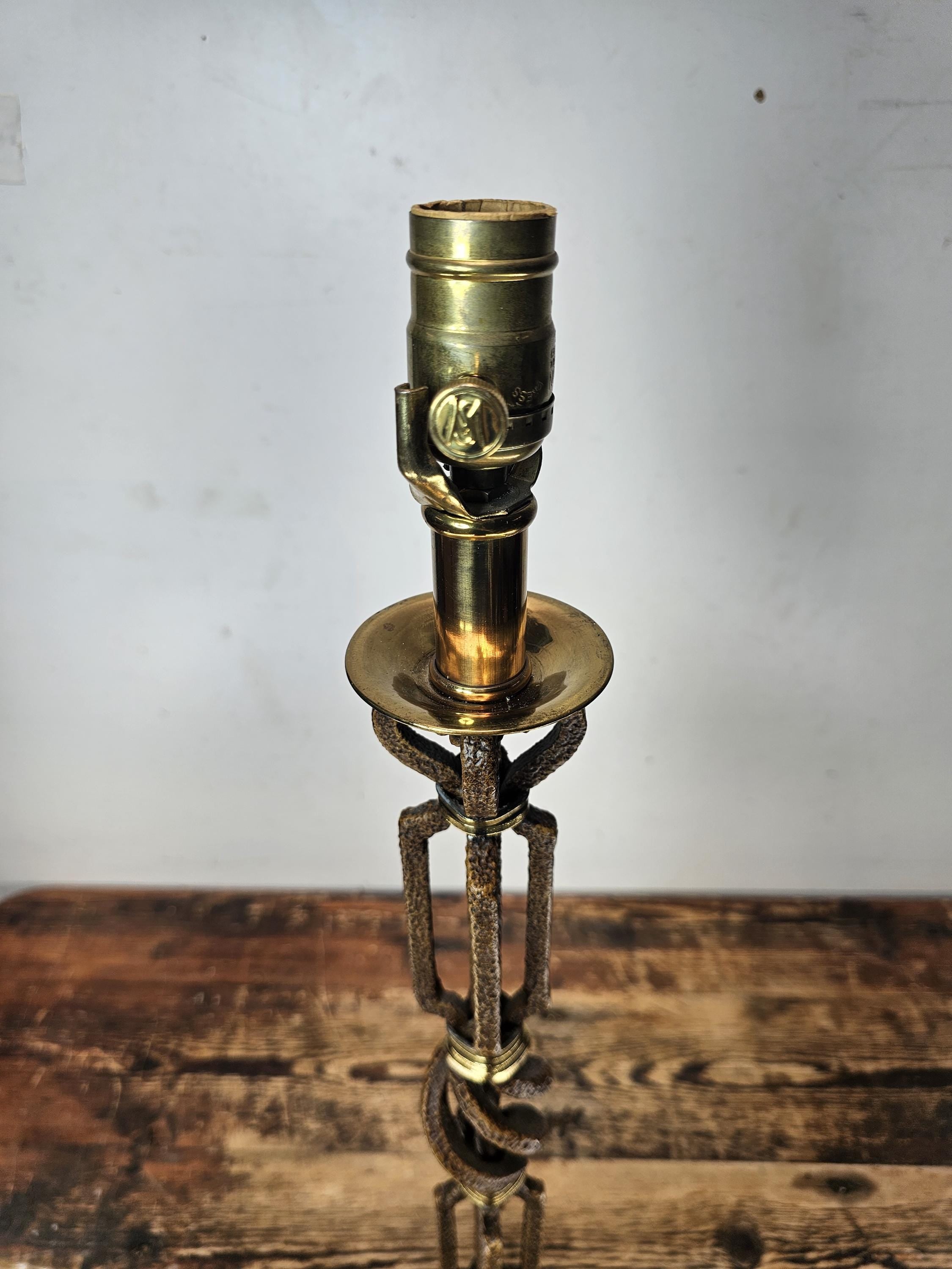 Antique-Style Metal Table Lamp 24.5"H