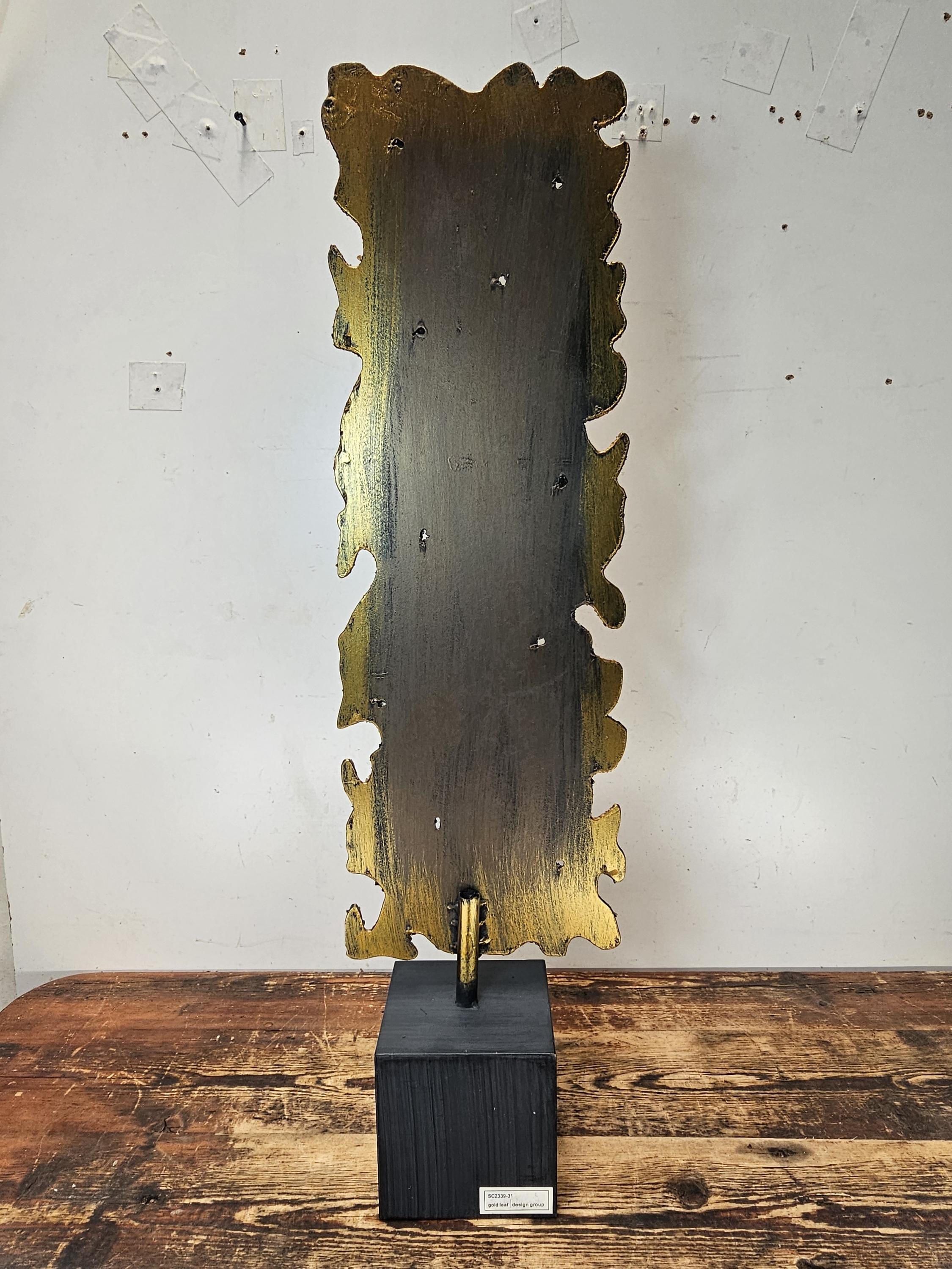 Wrought Iron Art Sculpture By Gold Leaf Design Group 31"H