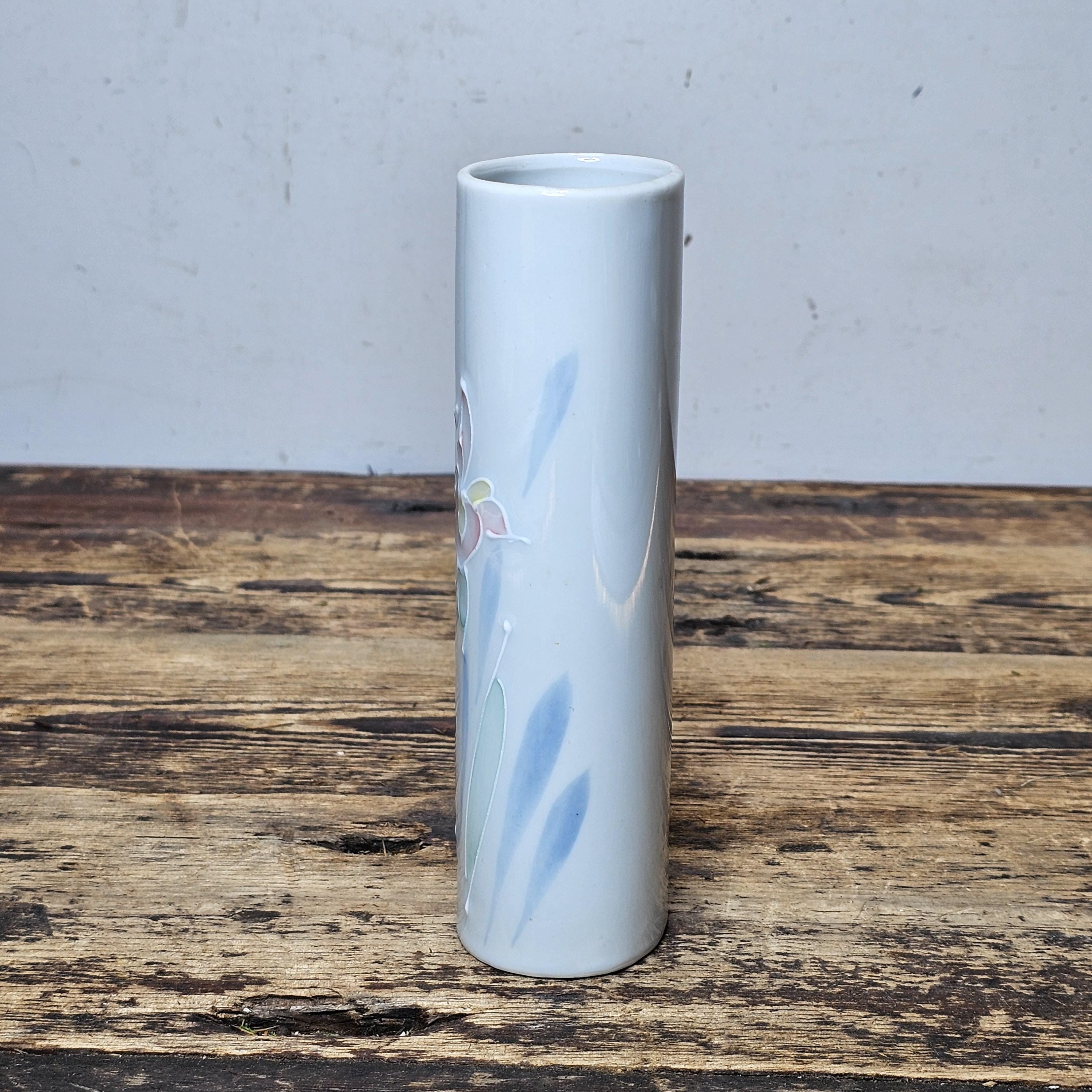 Vintage Otagiri Japan Floral Lite Hand Painted Vase