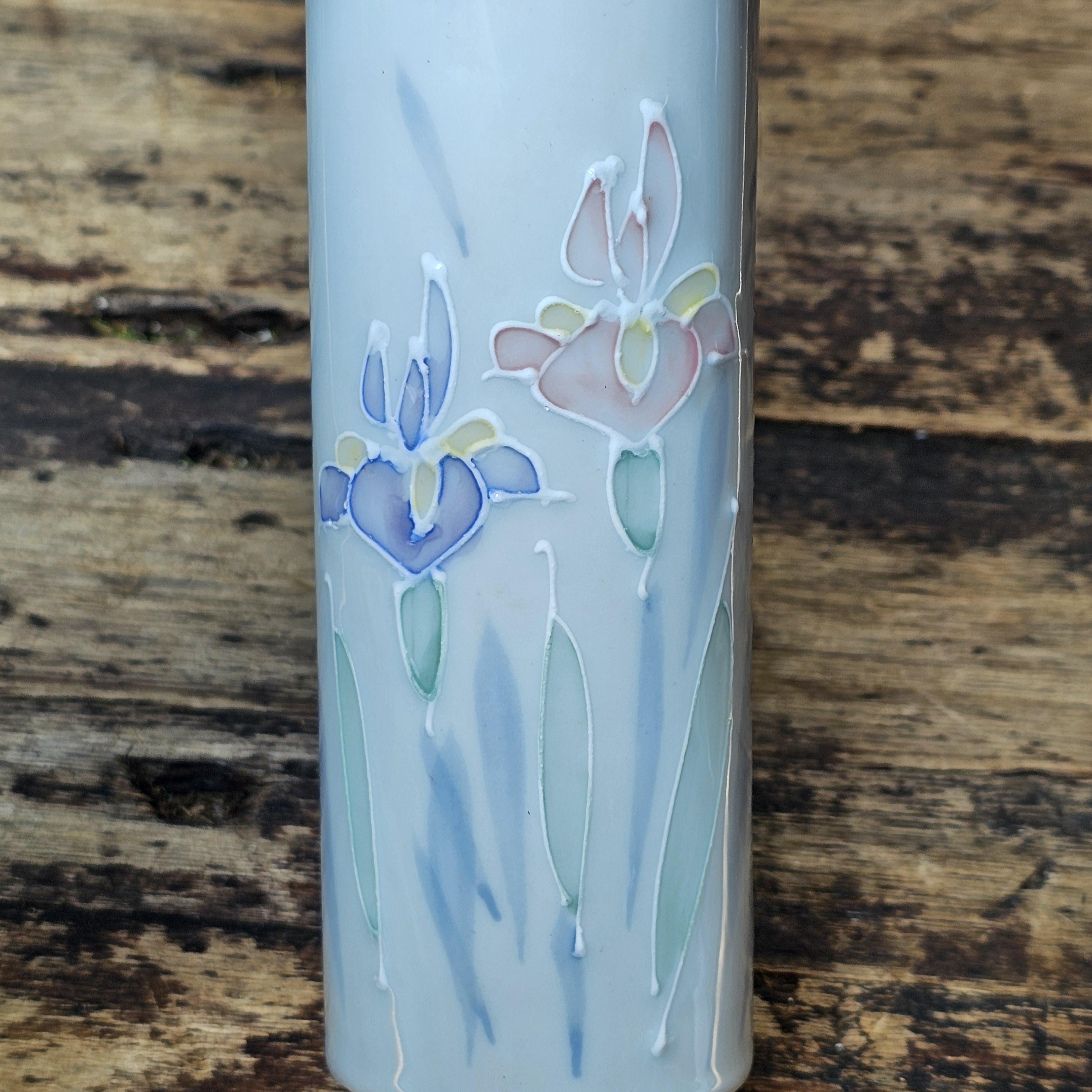 Vintage Otagiri Japan Floral Lite Hand Painted Vase