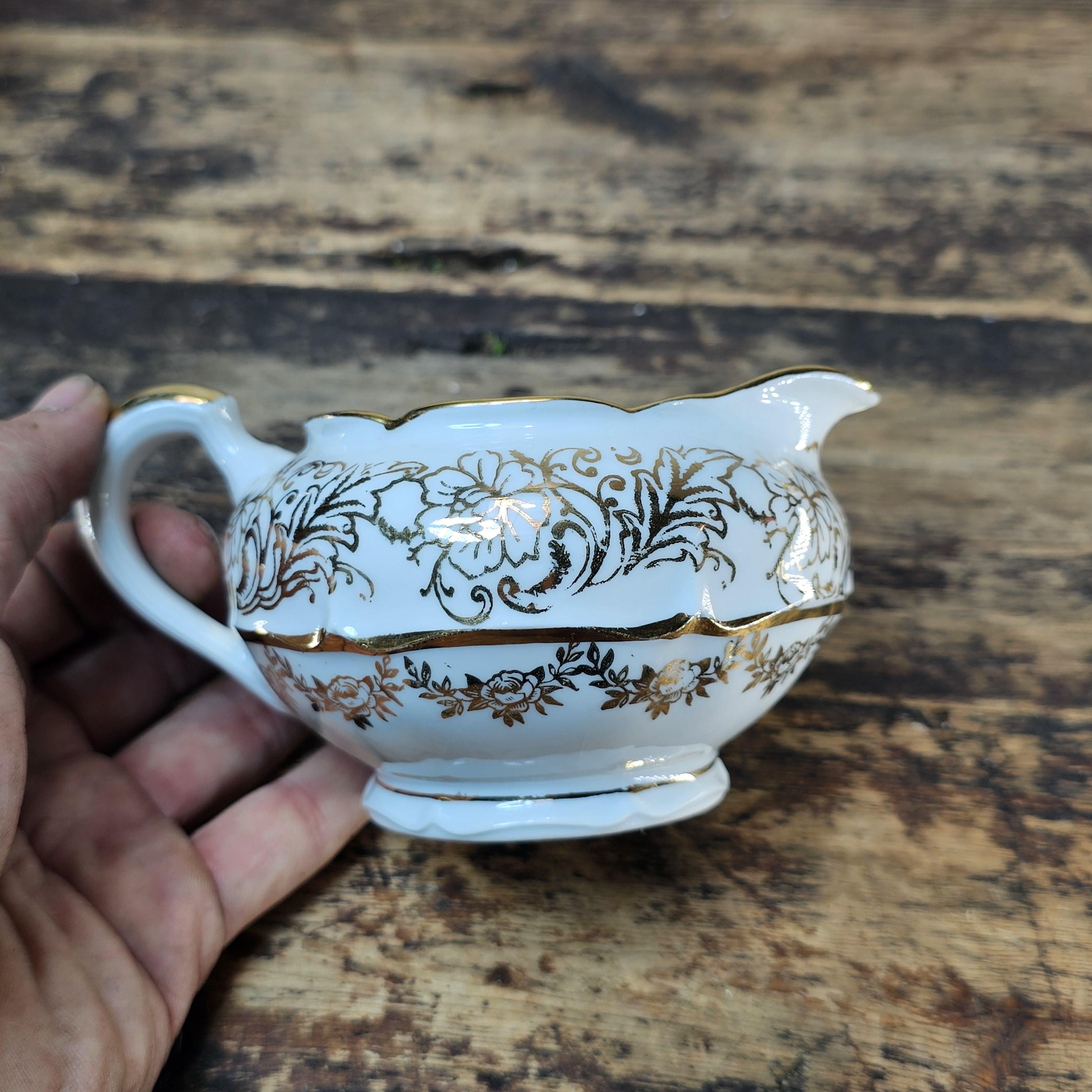 Vintage Haviland Limoges "Noble Ladies" Gold Gilt Tea Set - 5 Pcs