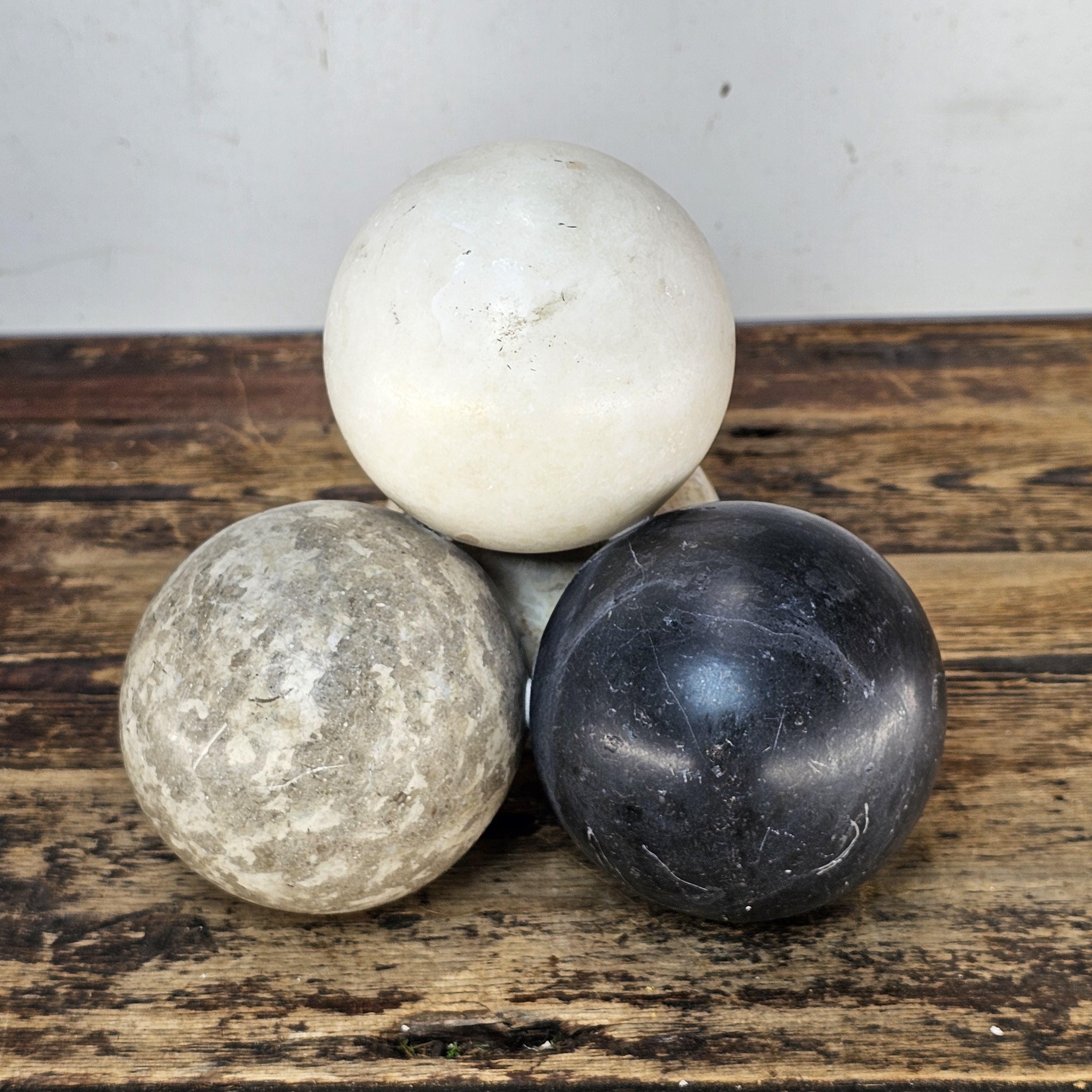 Vintage Marble Sphere Cluster Sculpture / Bookend / Paperweight (12 lb.)