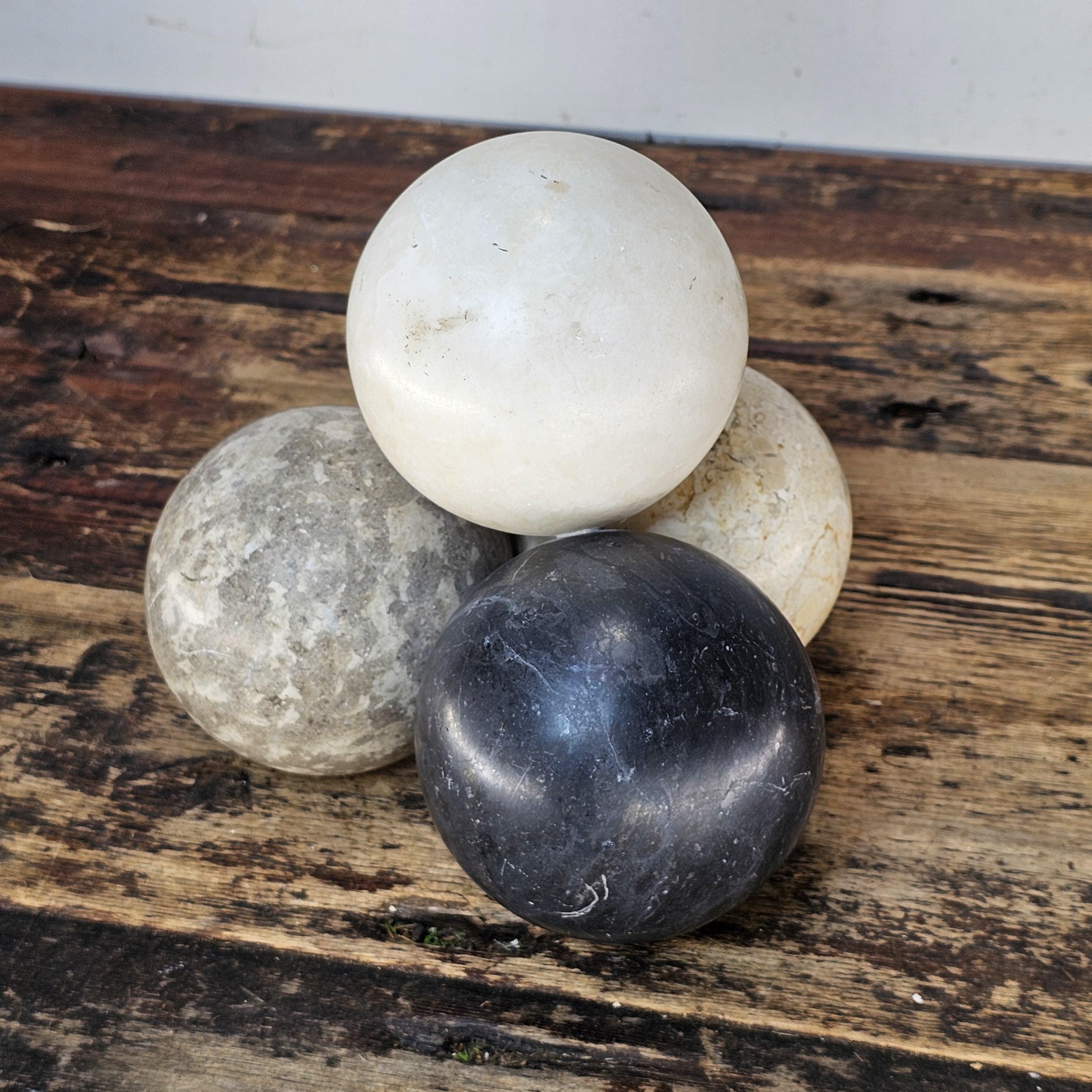 Vintage Marble Sphere Cluster Sculpture / Bookend / Paperweight (12 lb.)