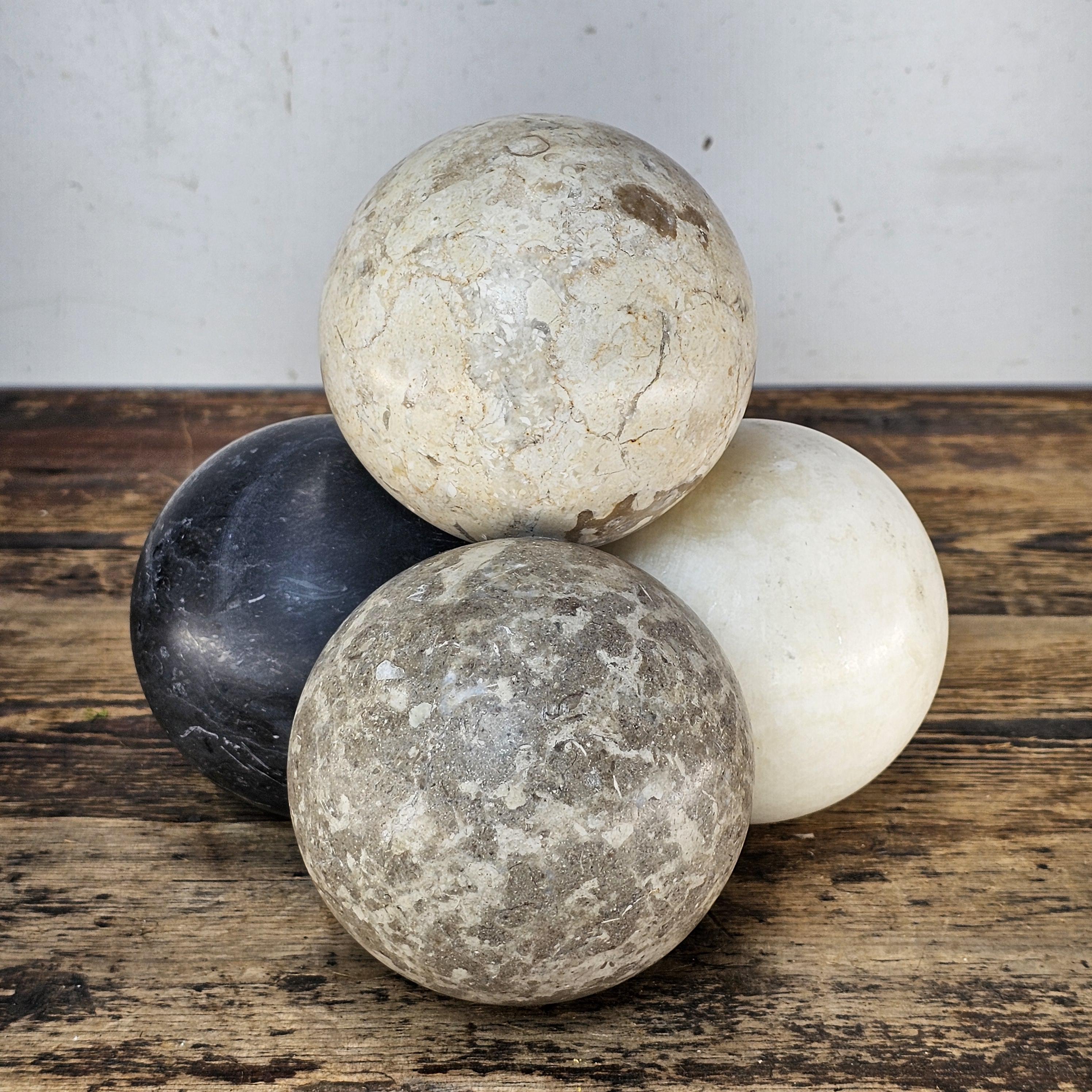 Vintage Marble Sphere Cluster Sculpture / Bookend / Paperweight (12 lb.)