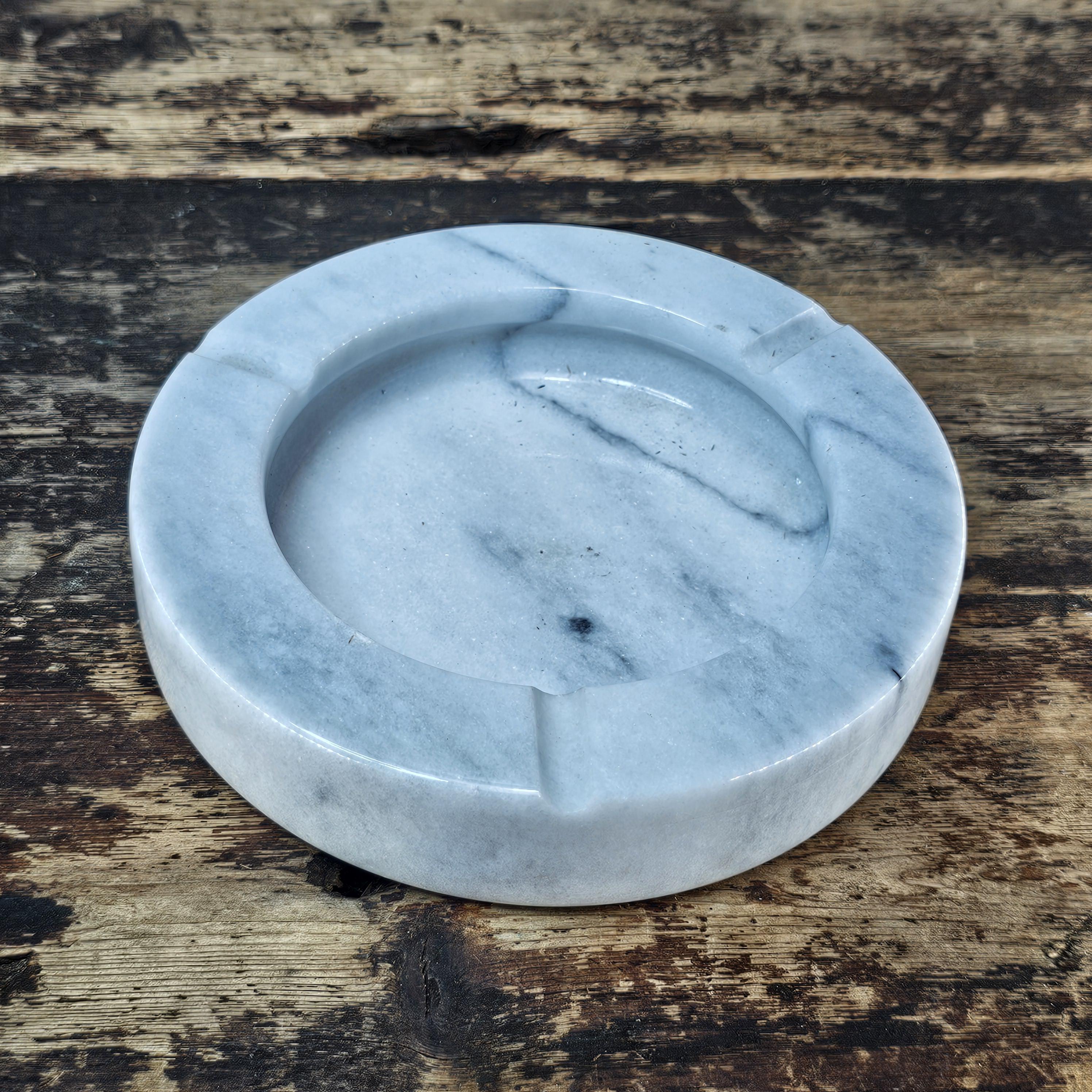 Vintage Round Marble Ashtray