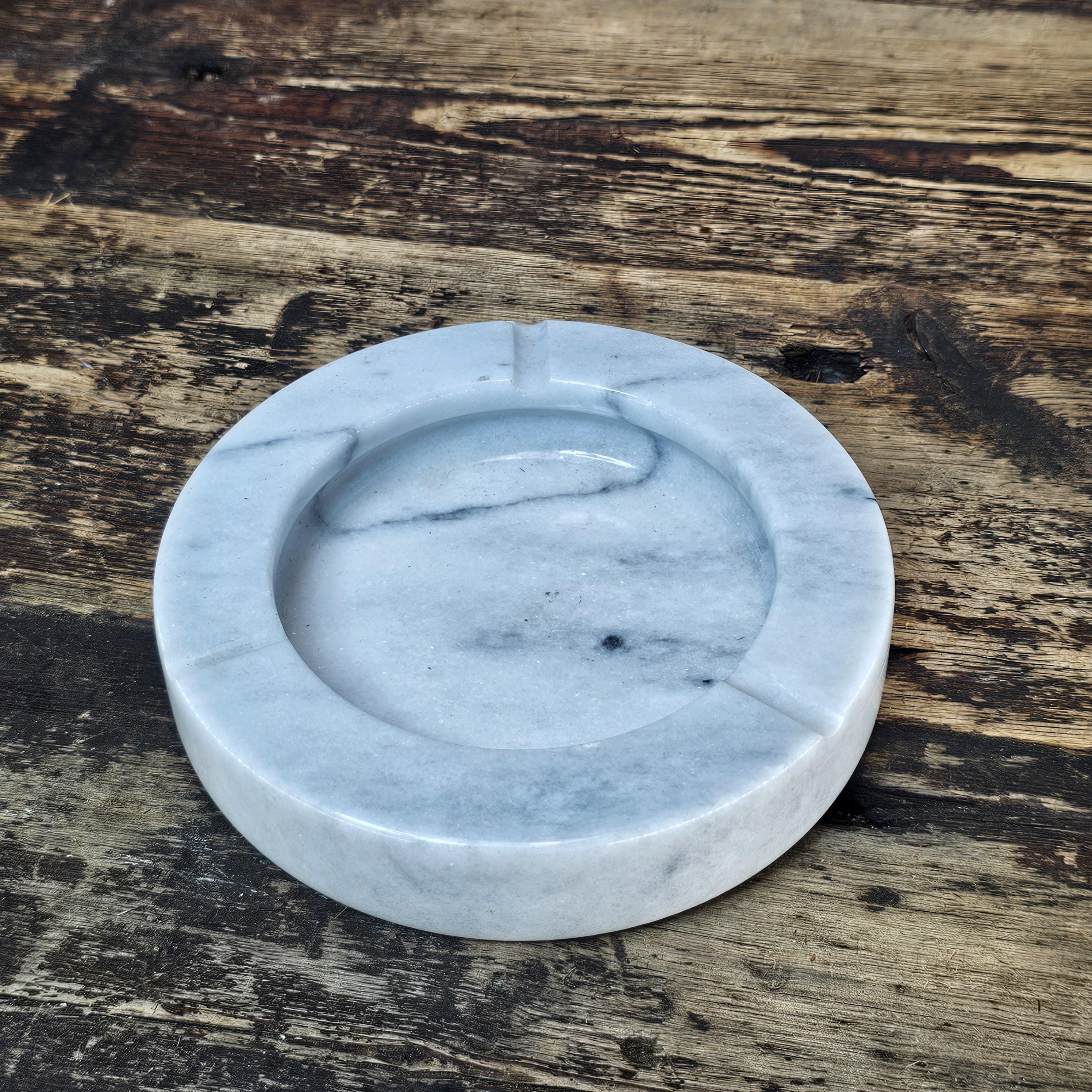 Vintage Round Marble Ashtray