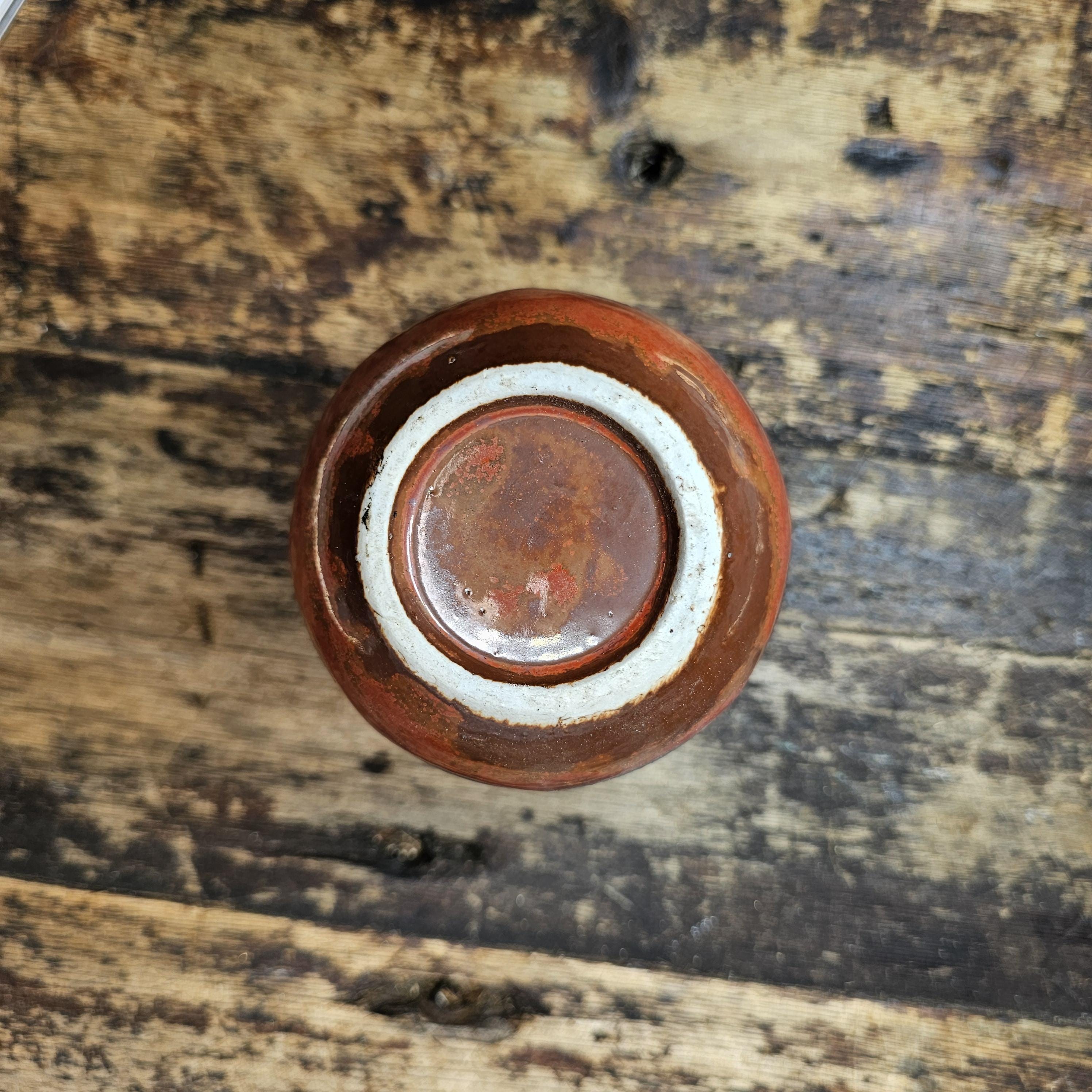 Handmade Studio Pottery Bud Vase 3.5"Dia. x 4"H