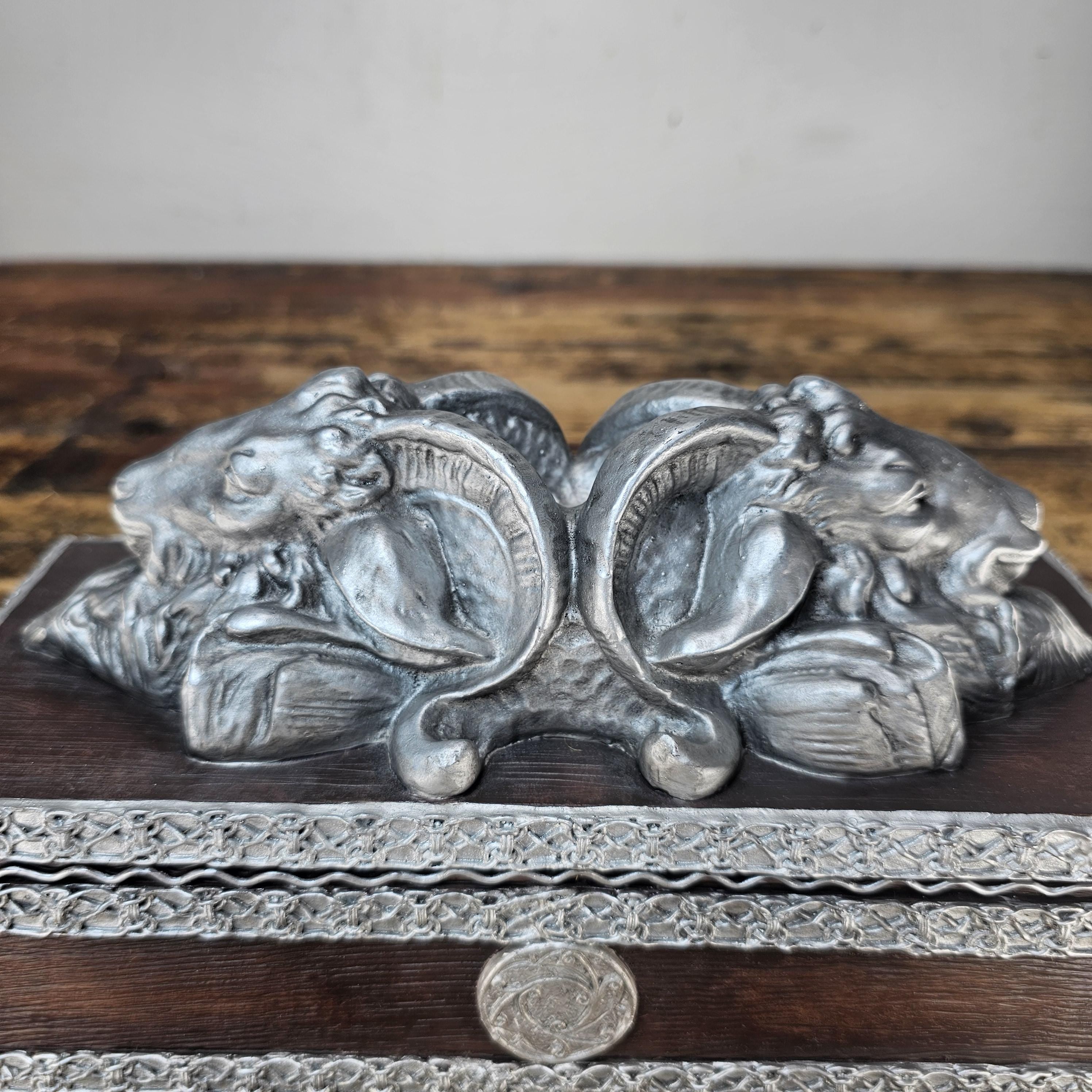 Rare 2001 "Aries Ram" Gothic Trinket Box by Raven's Flight