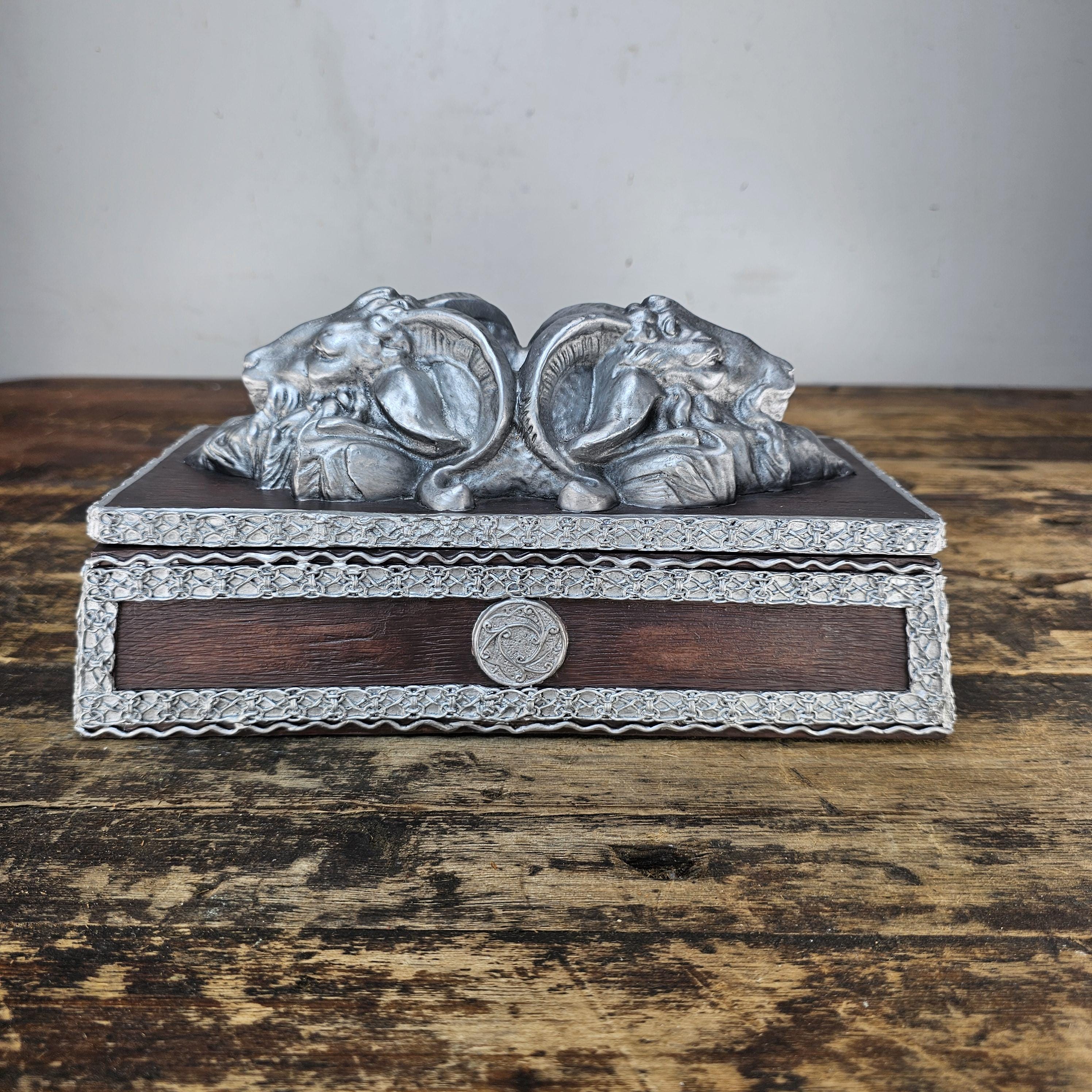 Rare 2001 "Aries Ram" Gothic Trinket Box by Raven's Flight