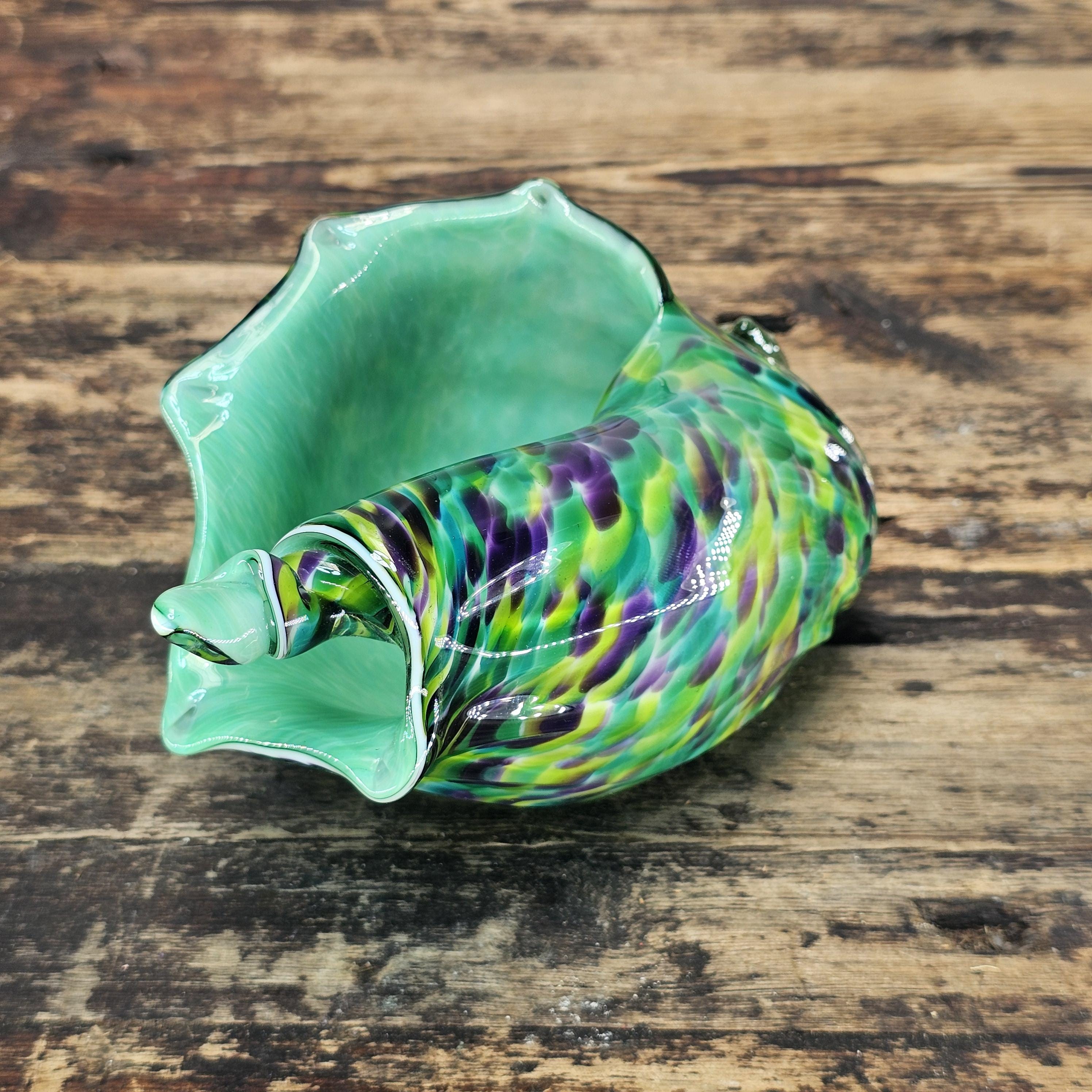 David Smith Blowing Sands Studio Art Glass Conch Shell Sculpture