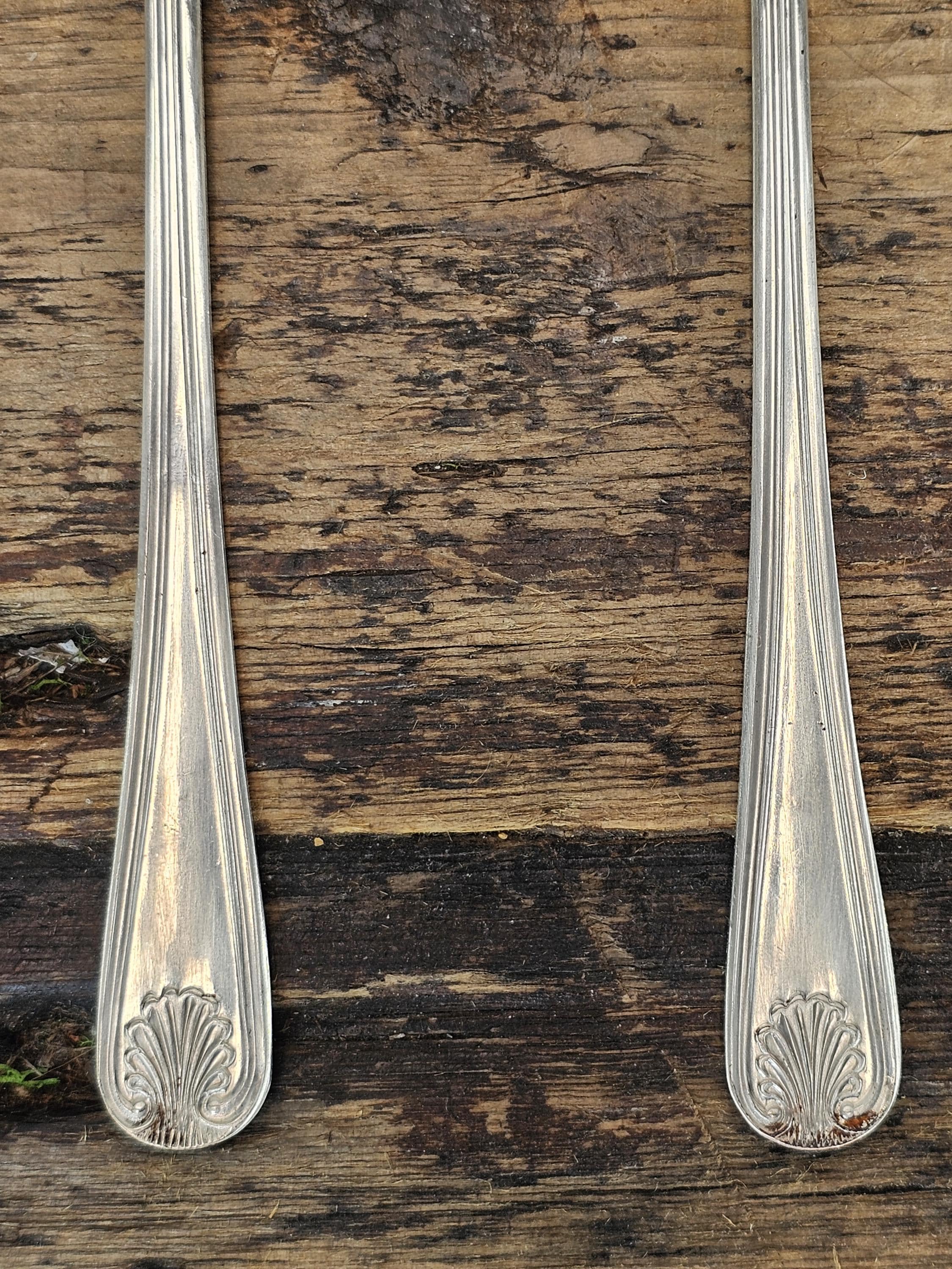 Vintage 1960s Salad Server Set by William Adams of Sheffield 9.25"